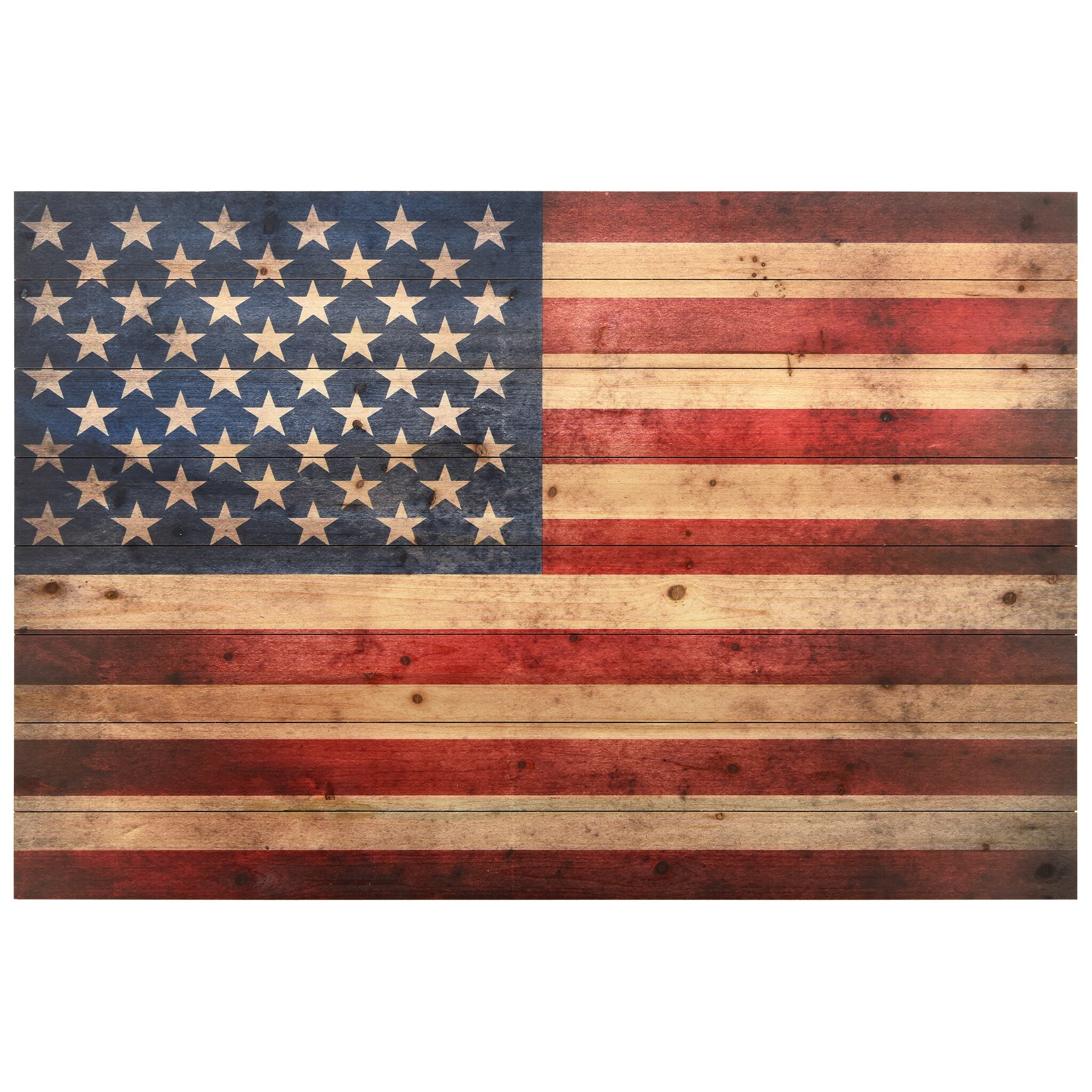 Empire Art Direct ADL-EA2000-4530 45 In. x 30 In. American Dream Arte de Legno Digital Print on Solid Wood Wall Art 30-Inches H x 45-Inches W Patriotic Wood Print