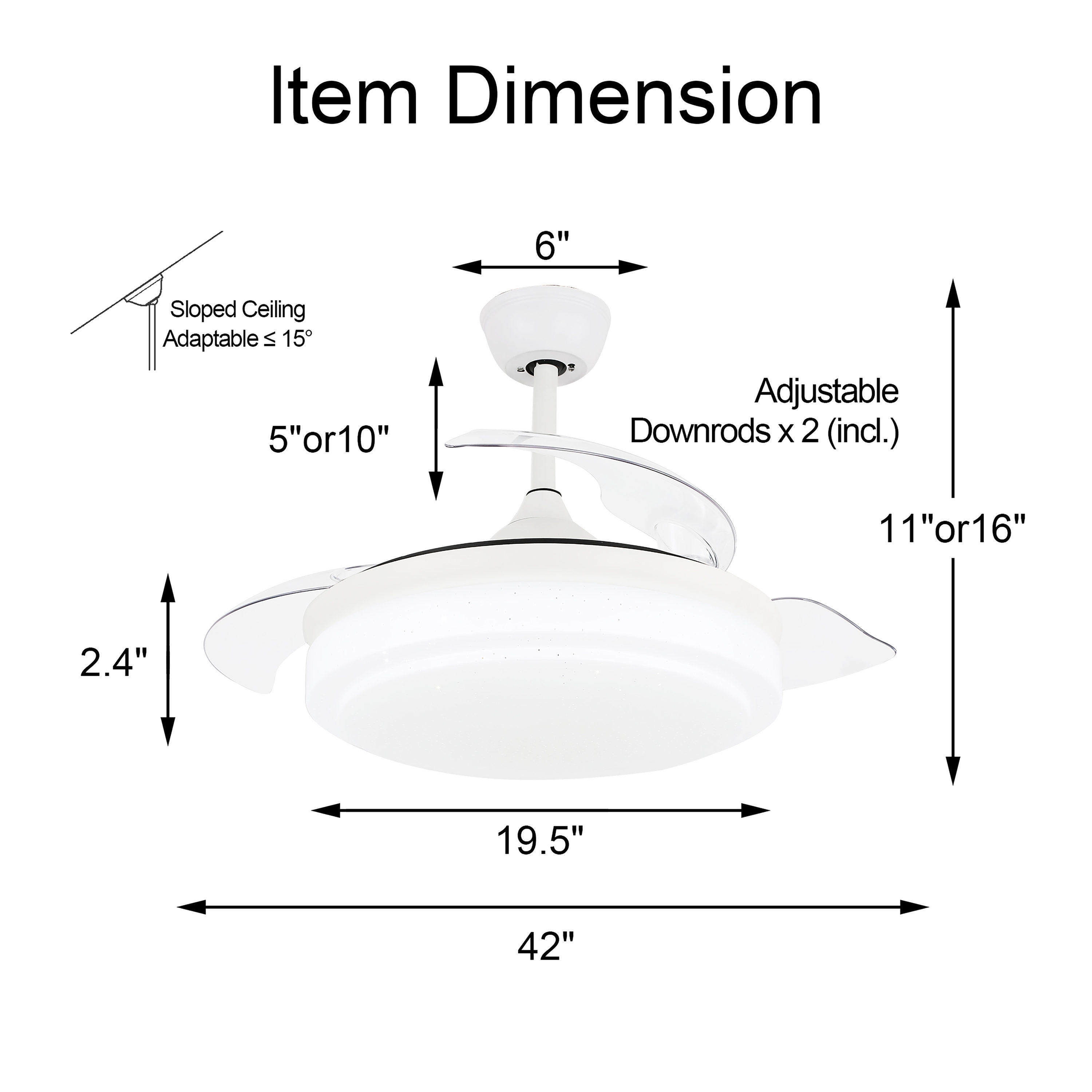 Bella Depot DC4262-W Ceiling-Fans - View #9
