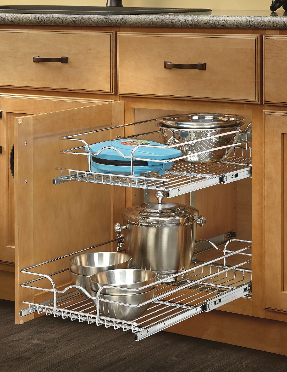 Rev-a-shelf 2-tier Kitchen Cabinet Pull Out Shelf And Drawer
