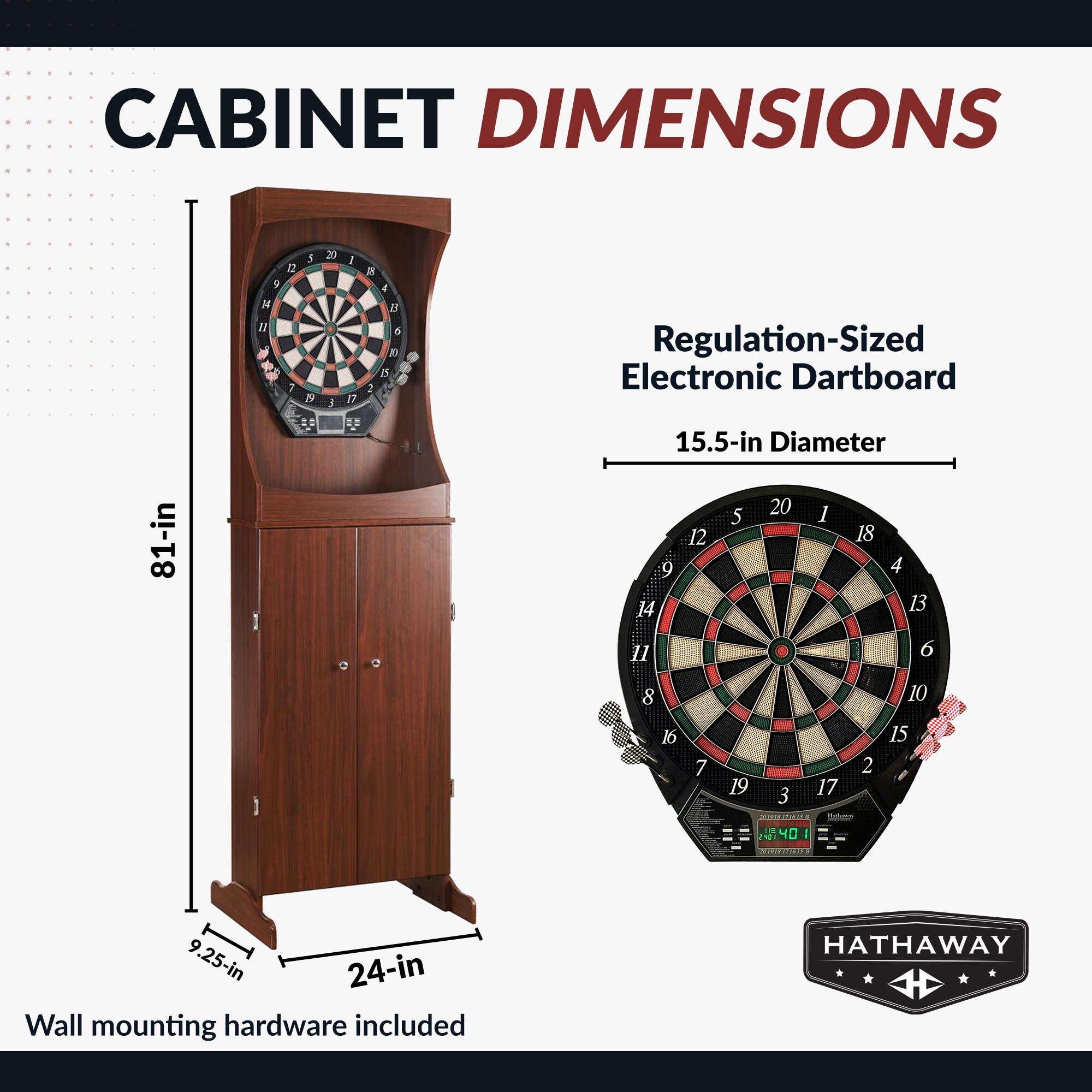 Hathaway BG1040 Dartboard-Cabinets - View #2