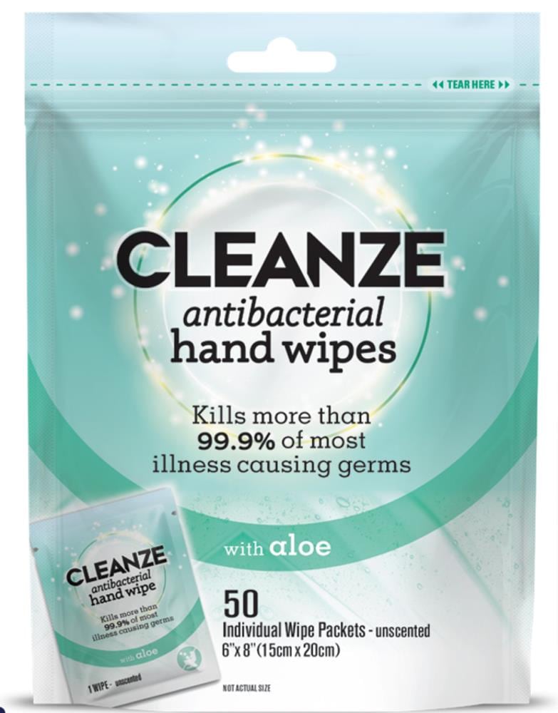 Cleanze FFP16135 50-count Hand sanitizer wipes Wipes