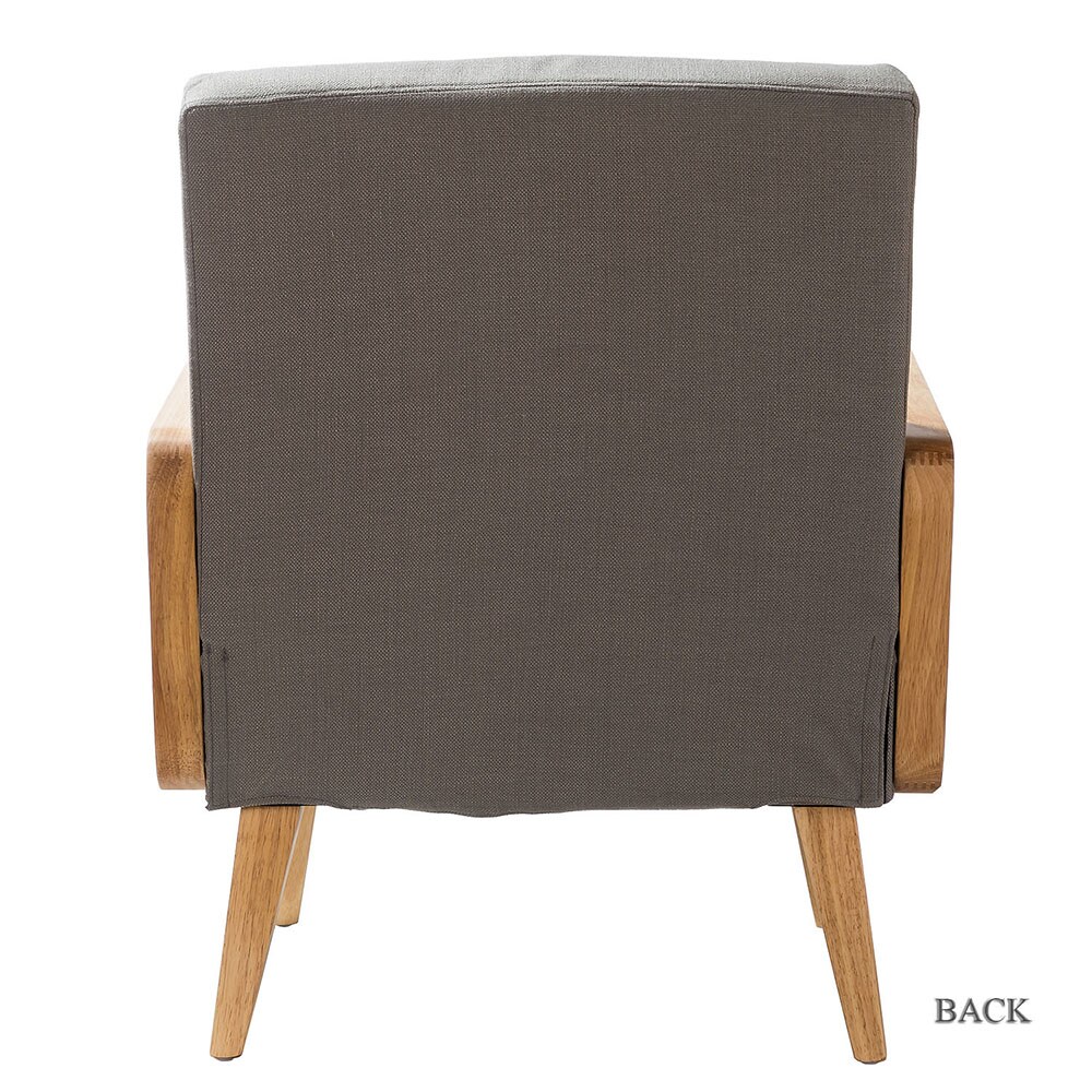 Pewter Velvet Handcrafted Accent Chair with Manufactured Wood Frame