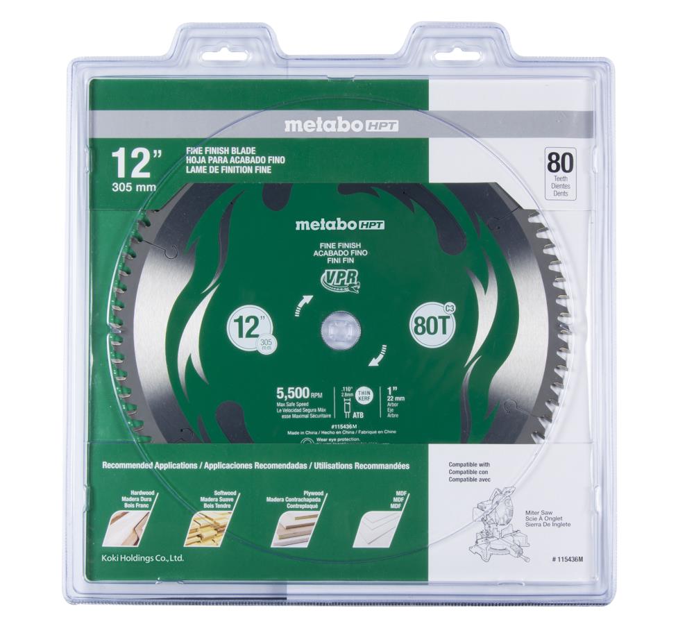 Metabo HPT (was Hitachi Power Tools) Viper 12-in 80-Tooth Carbide Miter Saw Blade