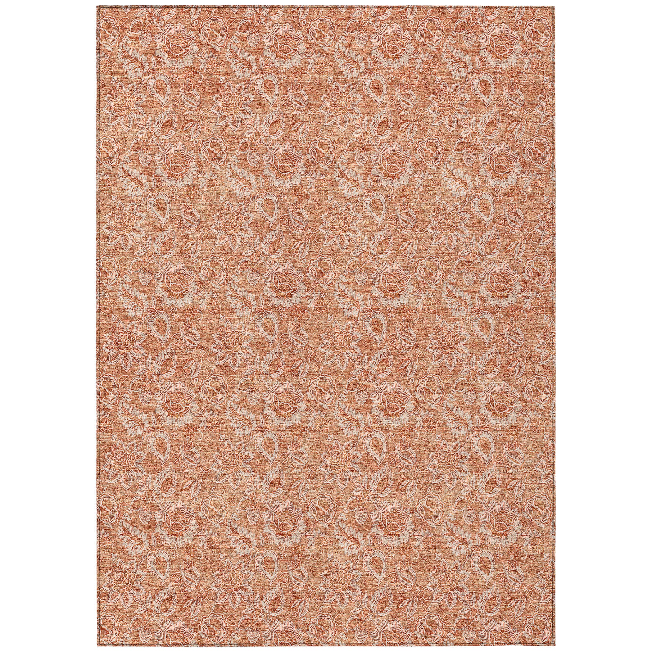 Addison Rugs ACN662SM9X12 Chantille ACN662SM 9 x 12 (ft) Polyester Salmon Rectangular Indoor/Outdoor Geometric Machine washable Area rug