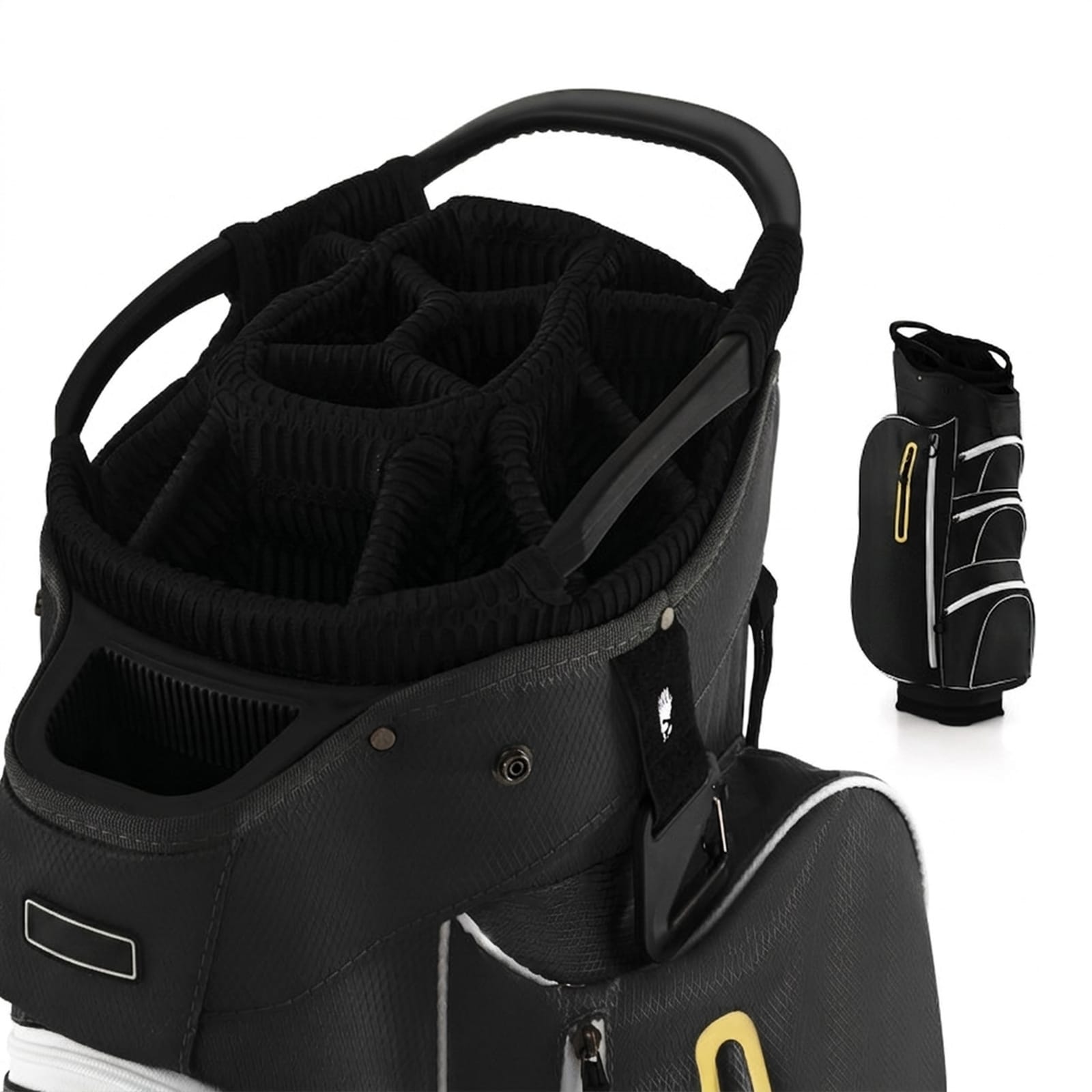SUGIFT 9.5-in Lightweight Golf Cart Bag with 15 Way Top Dividers-Black