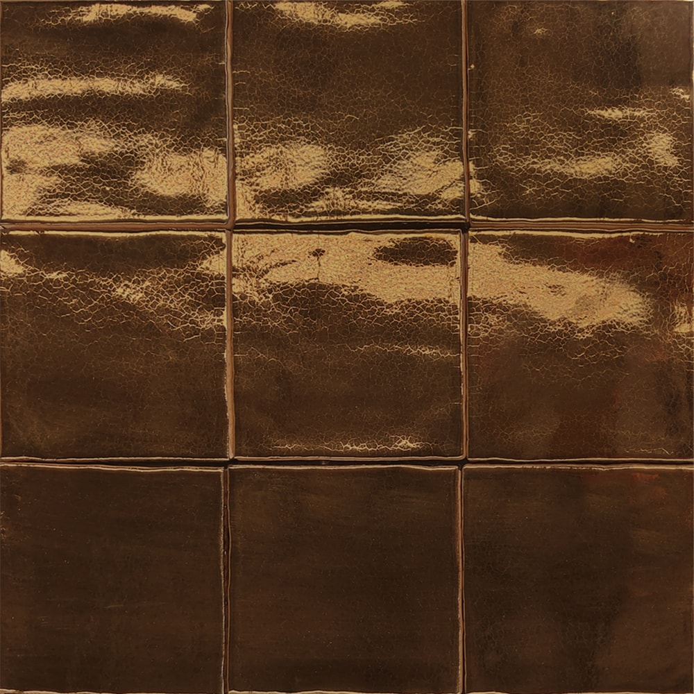 The Tile Life Midas Gold 4-in x 4-in Glossy Ceramic Wall Tile ( 7.32-sq ft / Carton ) #TAURO0404GO