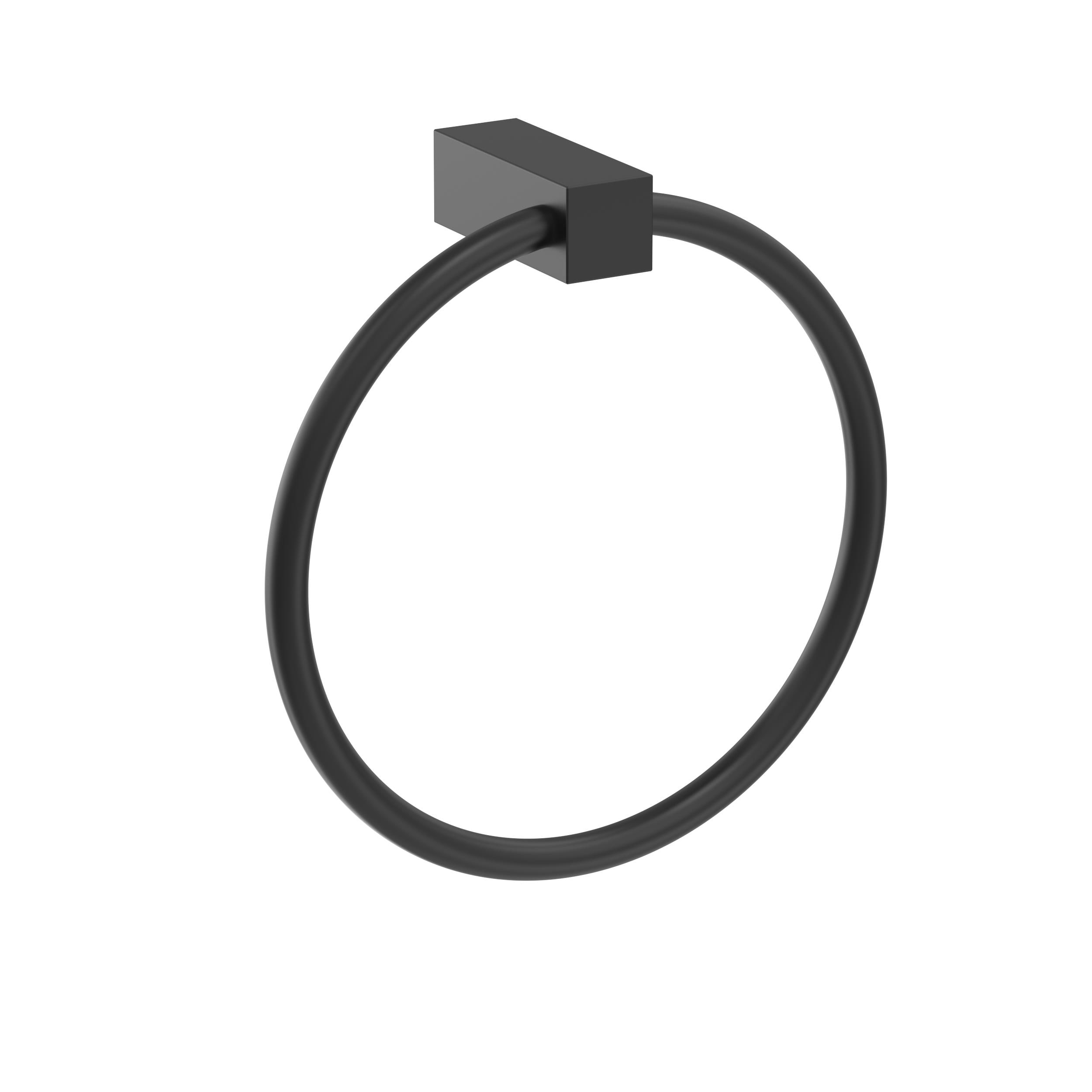 Amerock BH36082MB Monument Matte Black Wall mount Single Towel Ring