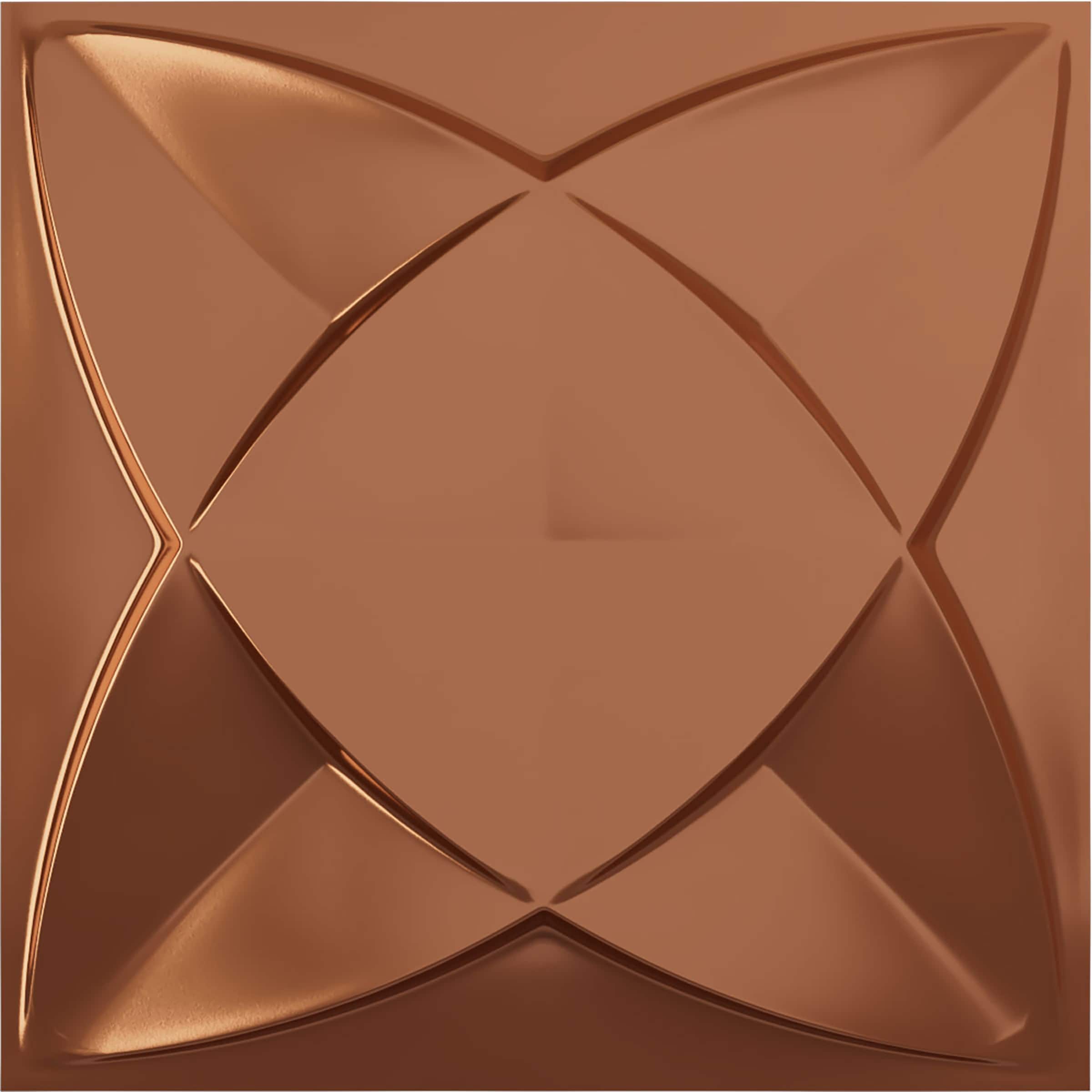 Ekena Millwork WP20X20SWBCO-CASE-12 19-5/8-in x 19-5/8-in Embossed Paintable/Stainable Copper PVC Wall Panel ( 12 -Pack, Covers 32.04 )