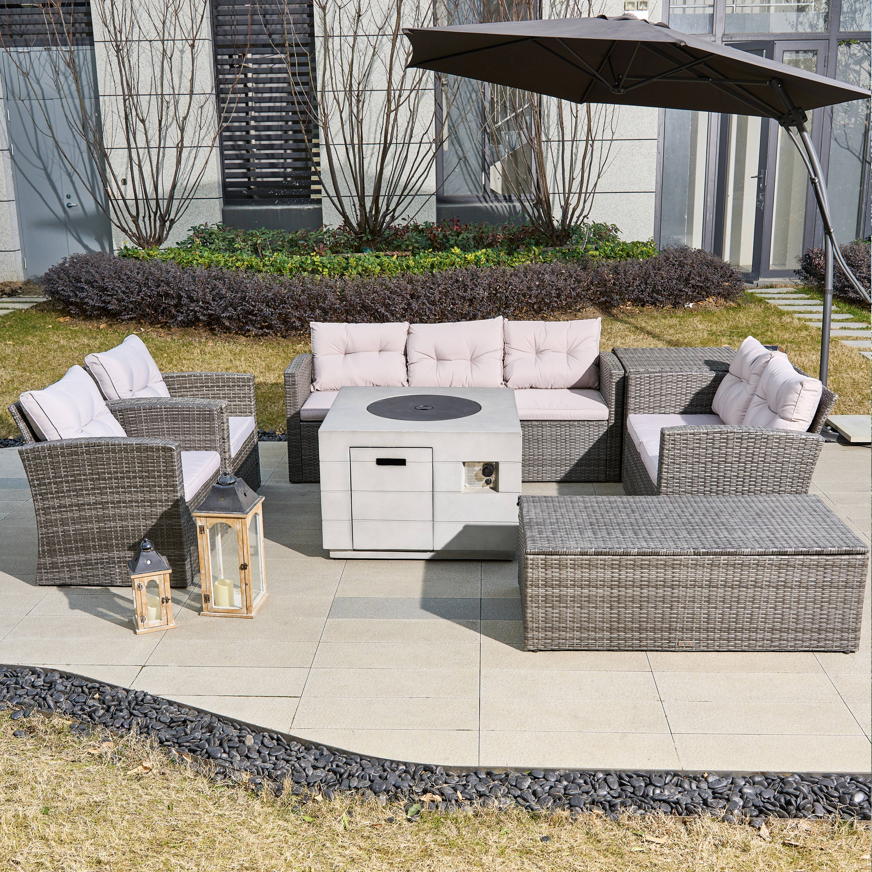 Direct Wicker DWG-N15032140-GR Patio-Conversation-Sets - View #4