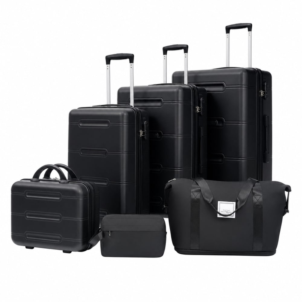 WOW PIONEER Hard Shell Rolling Travel Luggage with Sturdy Construction ...