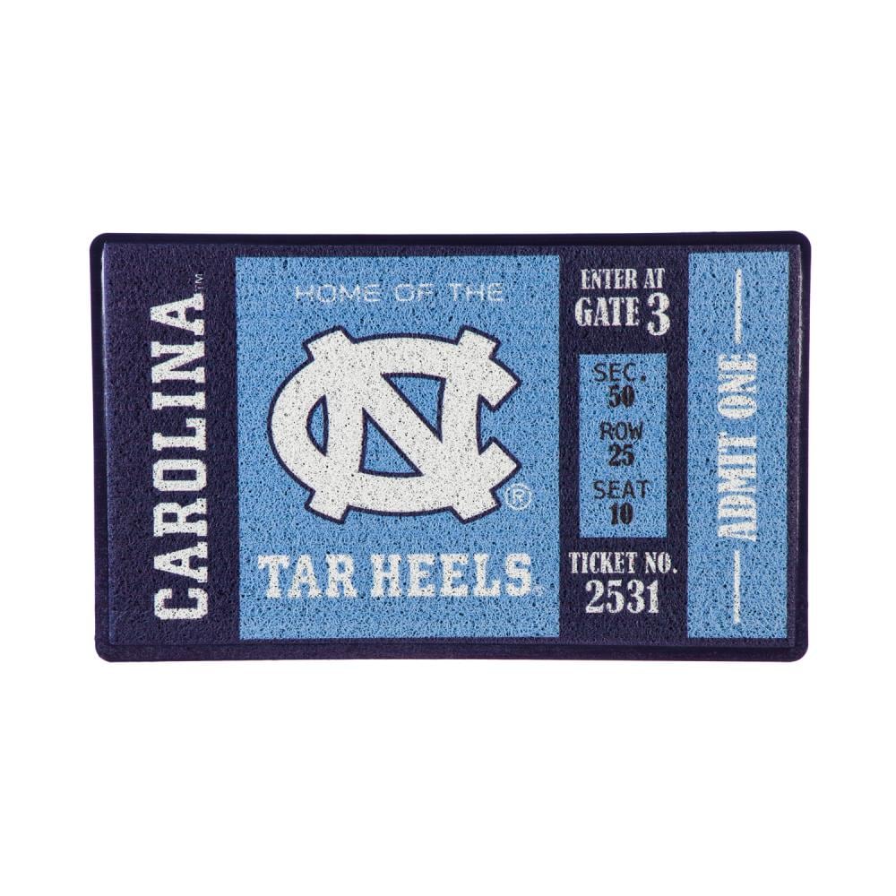 Team Sports America 41LM951 North Carolina Tar Heels 2-ft x 3-ft Multi PVC Rectangular Outdoor Decorative Sports Door Mat