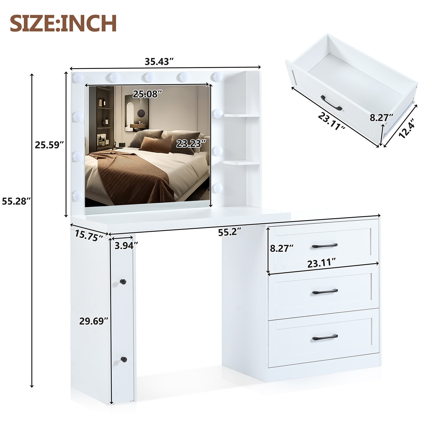 GZMR GZ-80962AAM Bedroom-Vanities - View #8