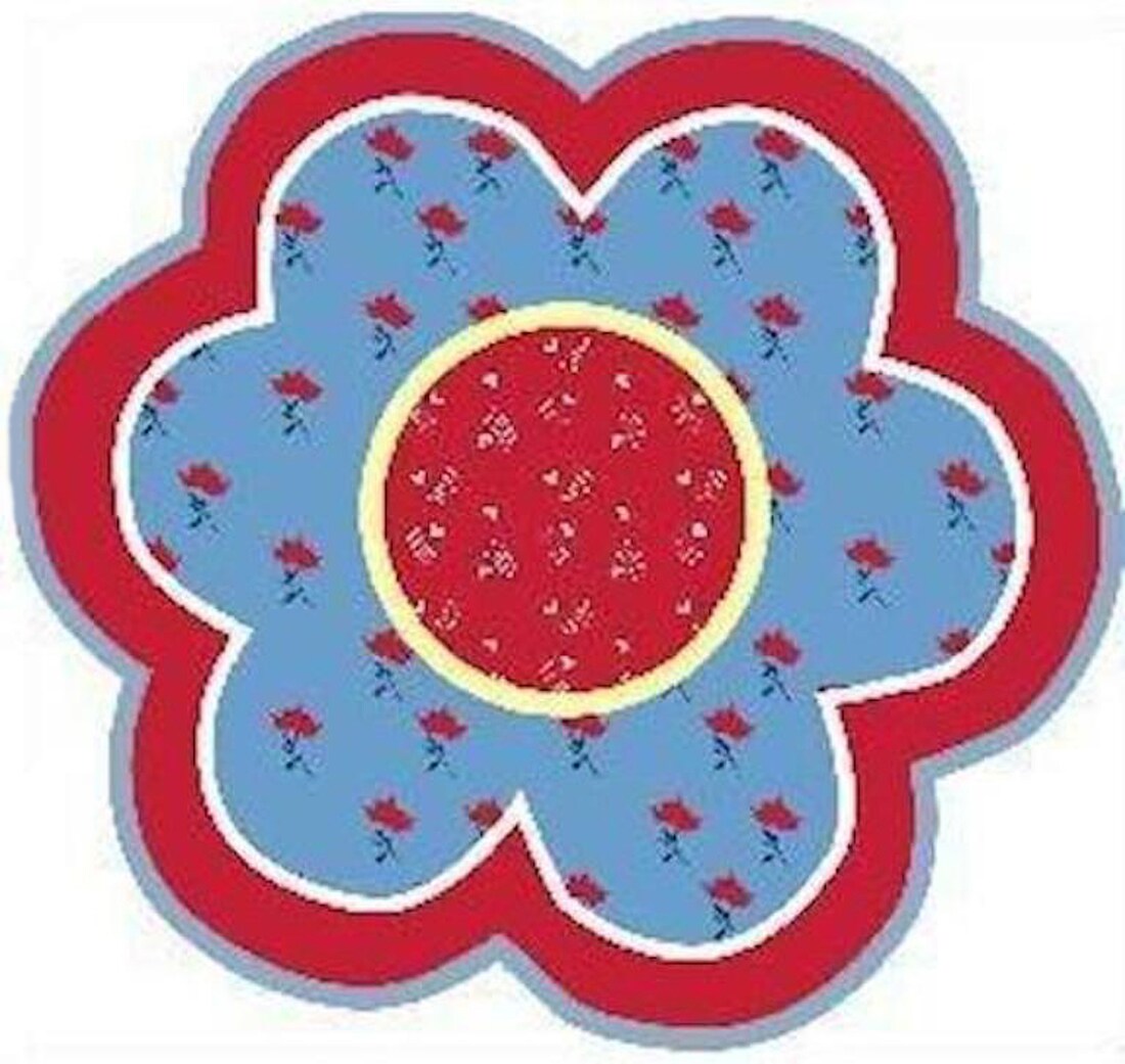 Fun Rugs FTS-186 39RD Fun Time Shape 3 x 3 Multi-color Irregular Indoor Floral/Botanical Area Rug
