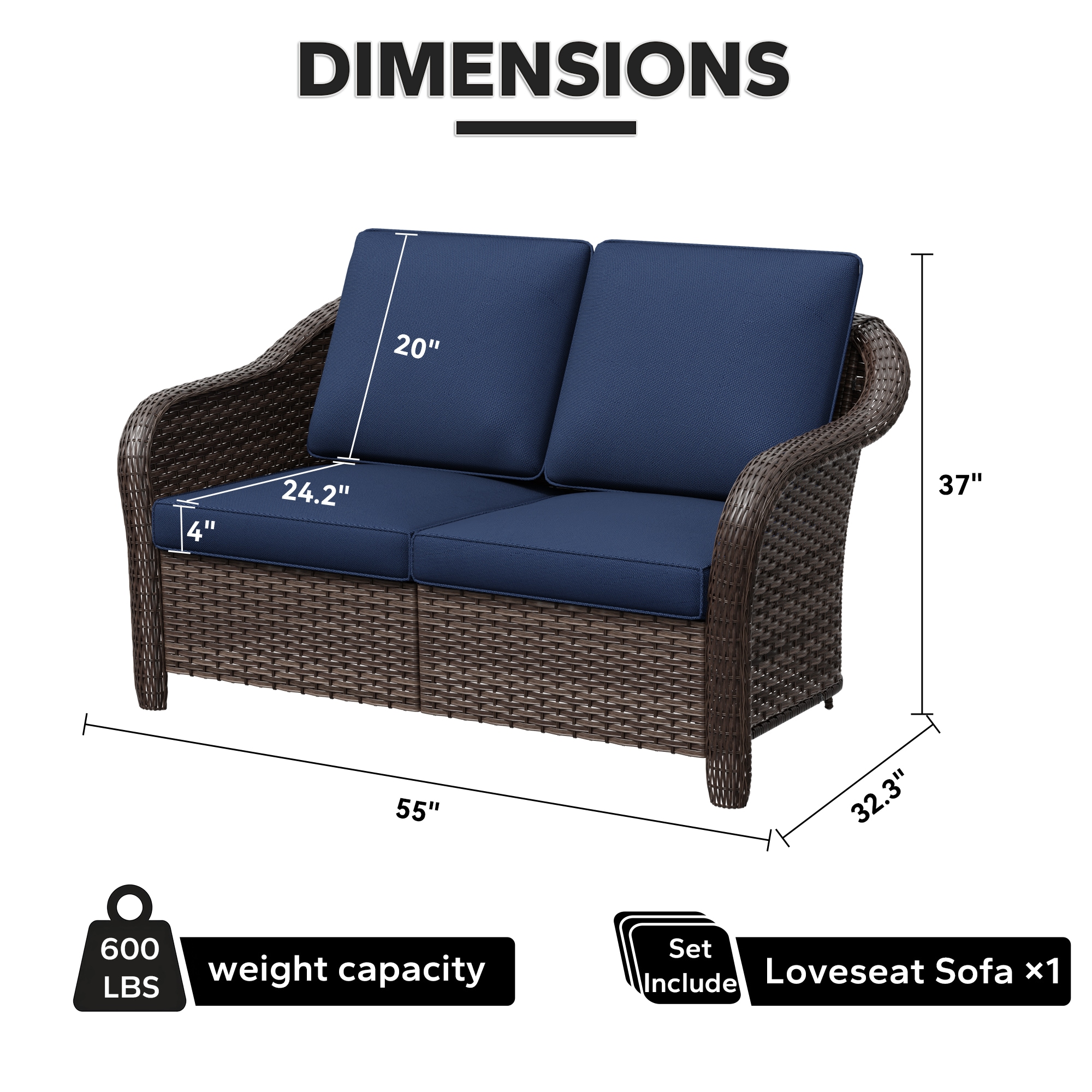 Gardenbee HGL-MA06-B2-L Patio-Sofas-Daybeds - View #2