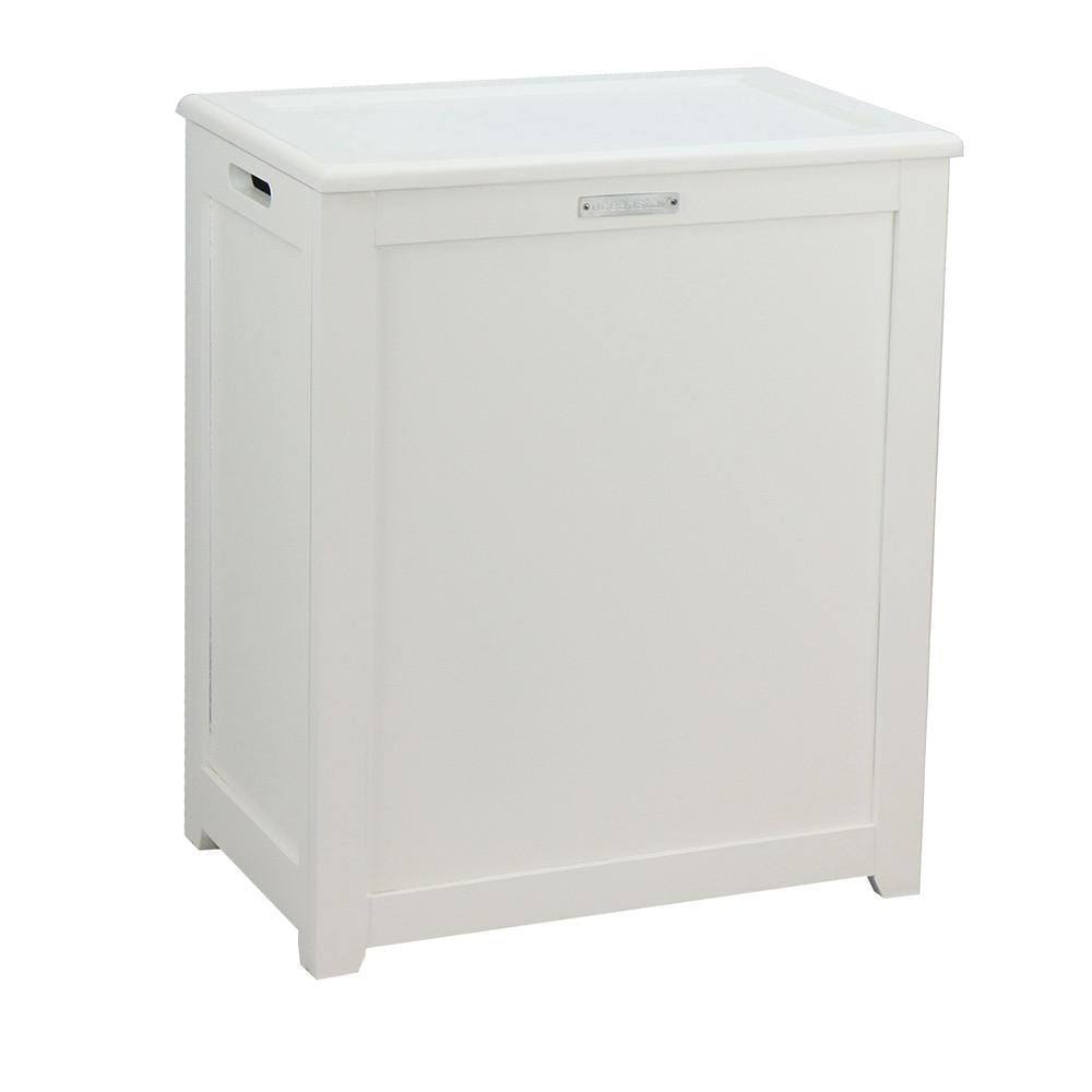 BirdRock Home Wood 2-Compartment Sorter Laundry Hamper in the