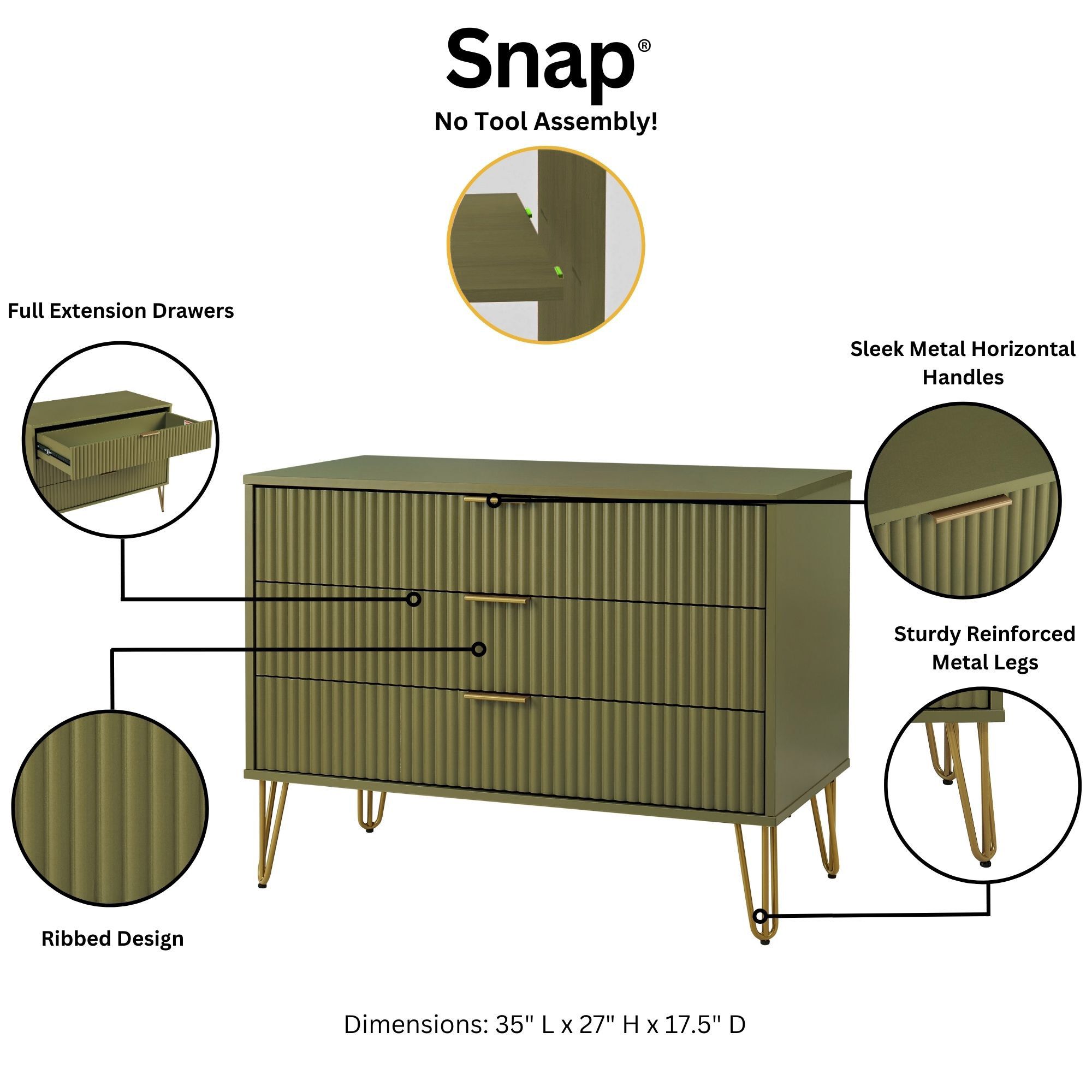 Manhattan Comfort DR001-OG dressers - View #4