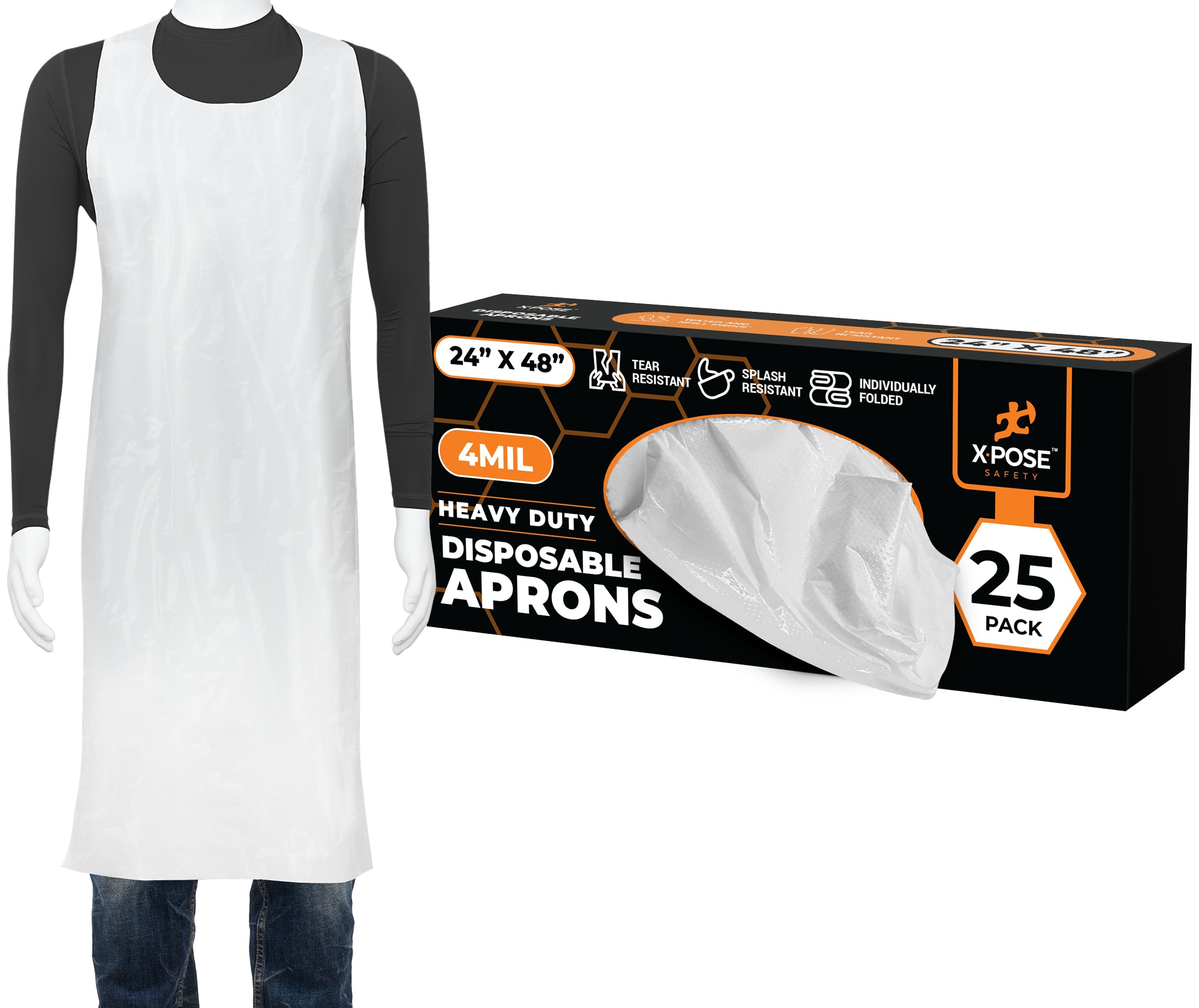 XPOSE SAFETY APH-25-X-S white Full apron