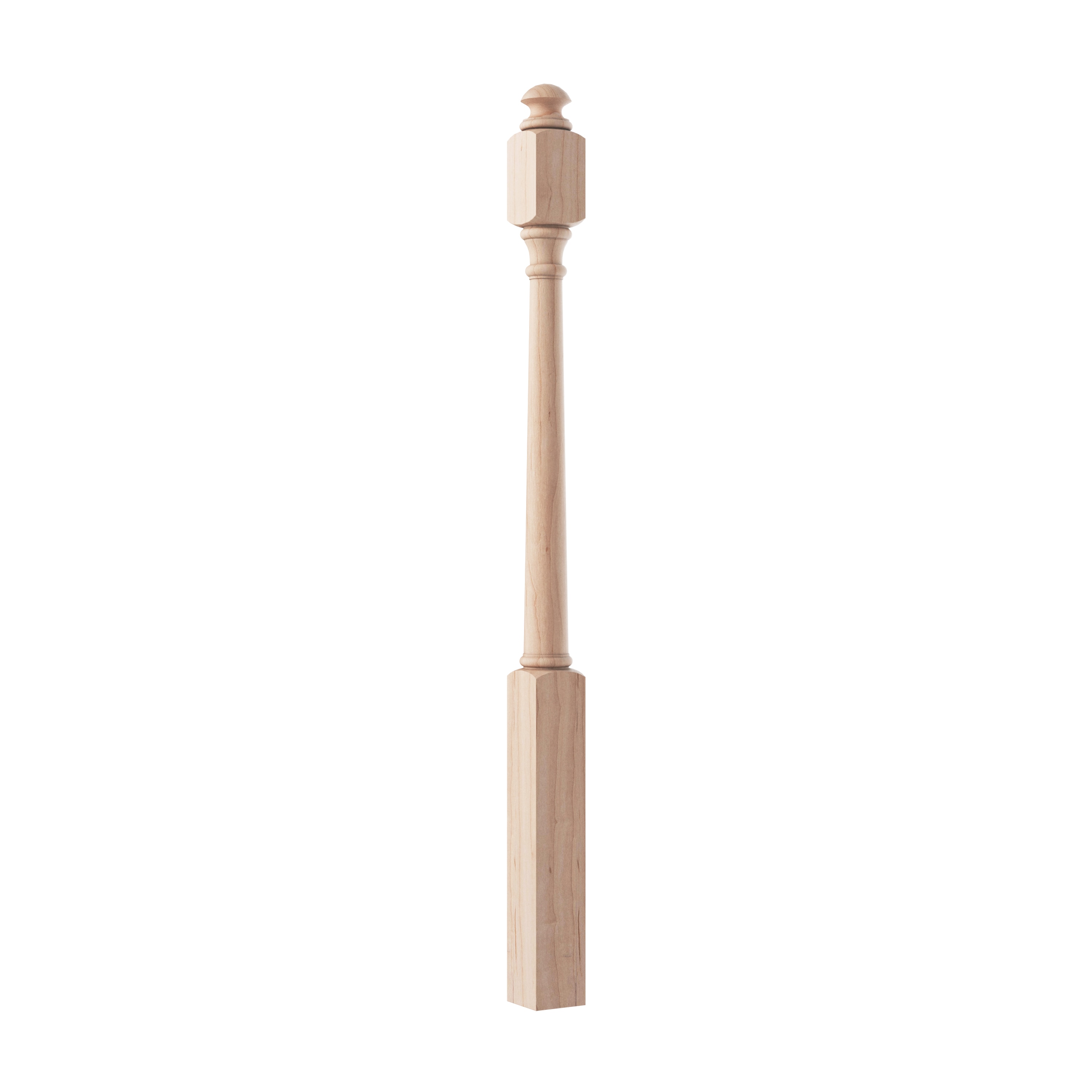 Crown Heritage 4444040 Colonial 3-in x 48-in Unfinished Maple Universal Stair Newel Post