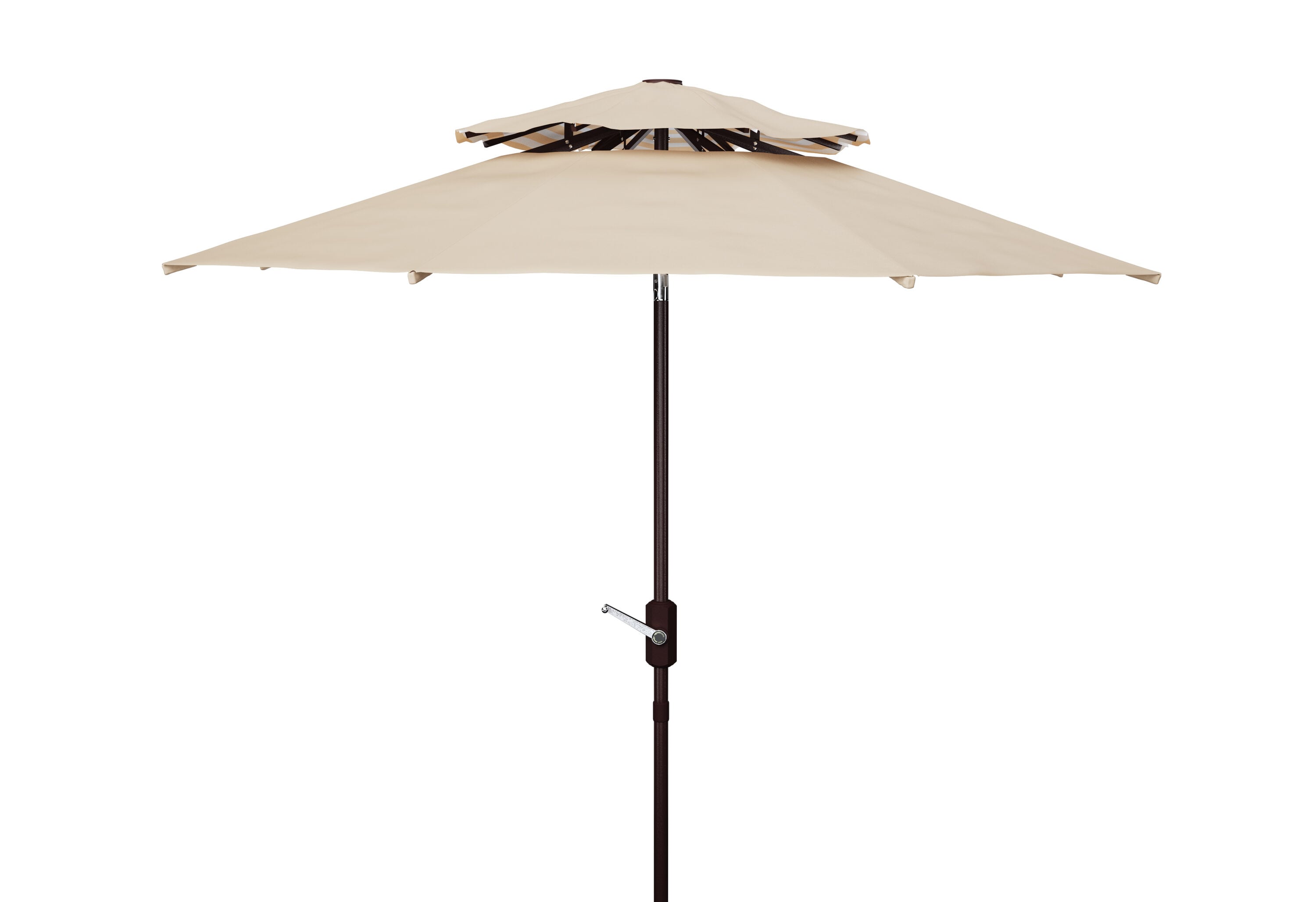 Safavieh PAT8207B 8.43-ft Aluminum Beige Auto-tilt Market Patio Umbrella