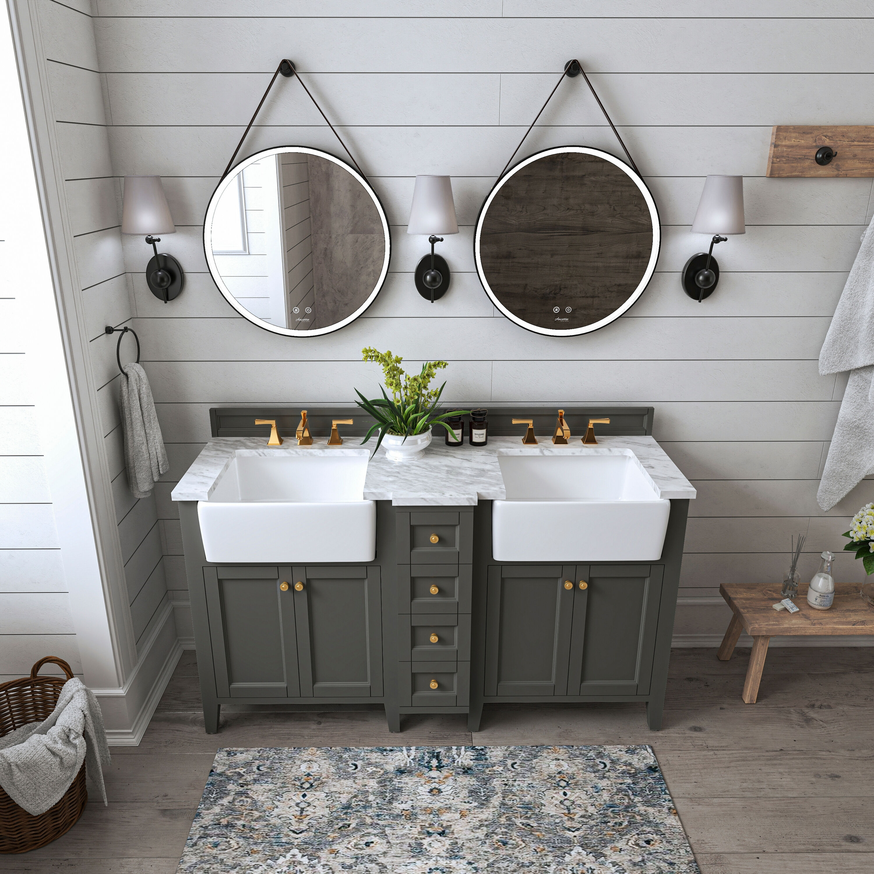 Ancerre Designs VTSADELINE60SGCWGD Bath-Vanity-Combo - View #13