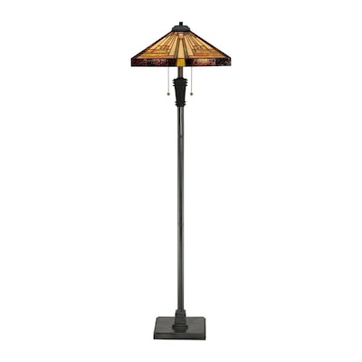 Vintage Bronze Floor Lamp, Quoizel Stephen Floor Lamp