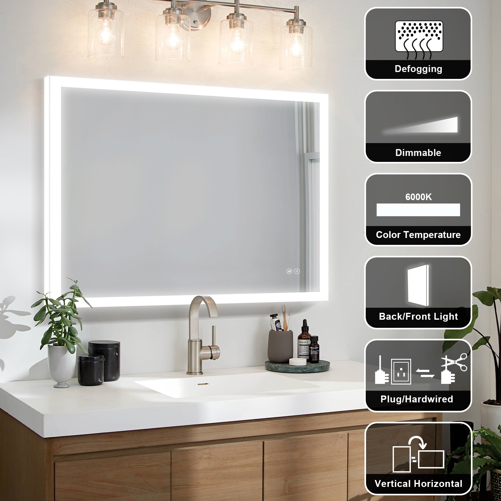 Forclover MRE-7GX4032 Framed-Bath-Mirrors - View #4