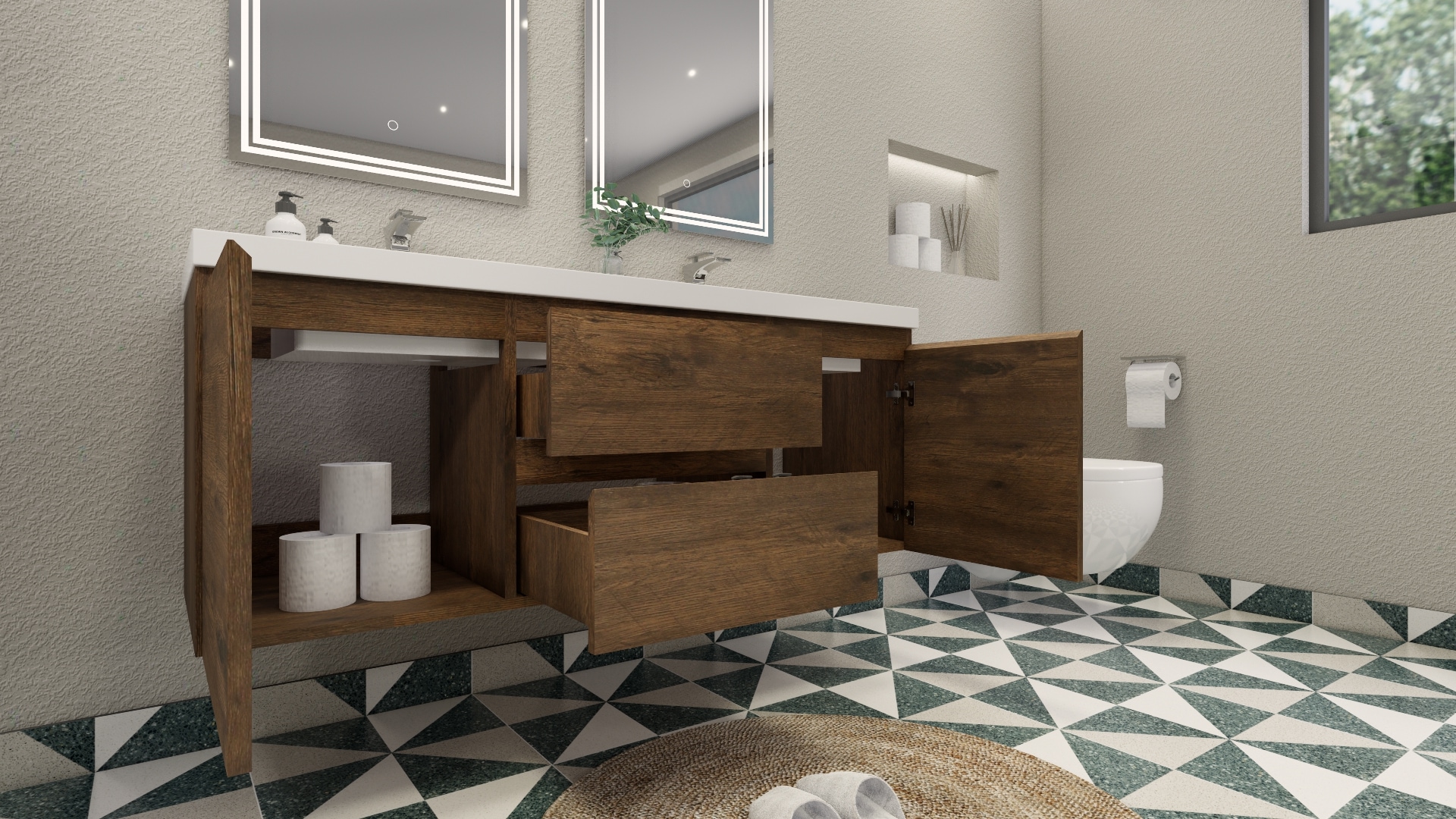 Moreno Bath MOB60D-RW Bath-Vanity-Combo - View #8