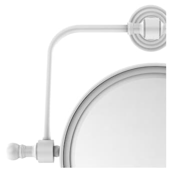 Allied Brass Retro Wave 7-in x 8-in Matte Black Double-Sided Magnifying Wall-Mounted Vanity Mirror Allied Brass Retro Wave 7-in x 8-in Matte Black Double-Sided Magnifying Wall-Mounted Vanity Mirror