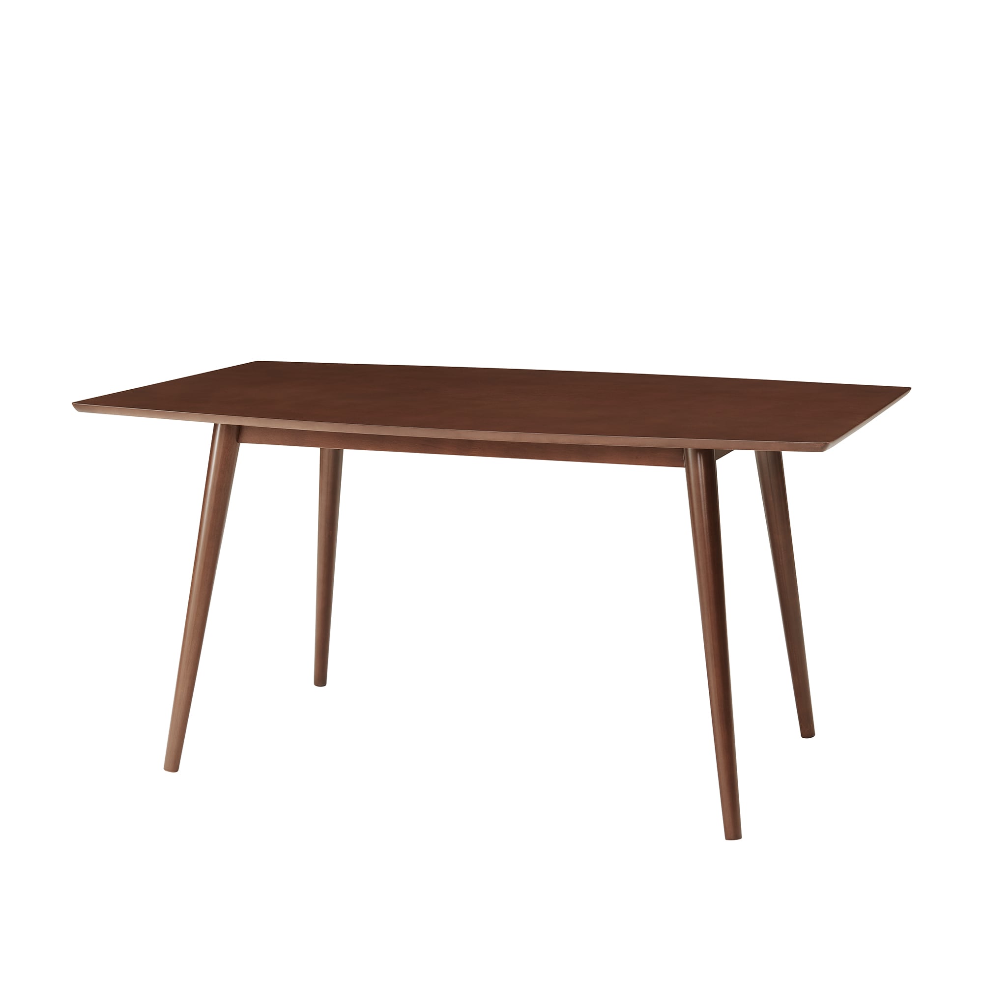 Walker Edison LWW60MCWT Walnut Transitional Dining Table, Wood veneer with Walnut Wood 60-in L x 30-in H