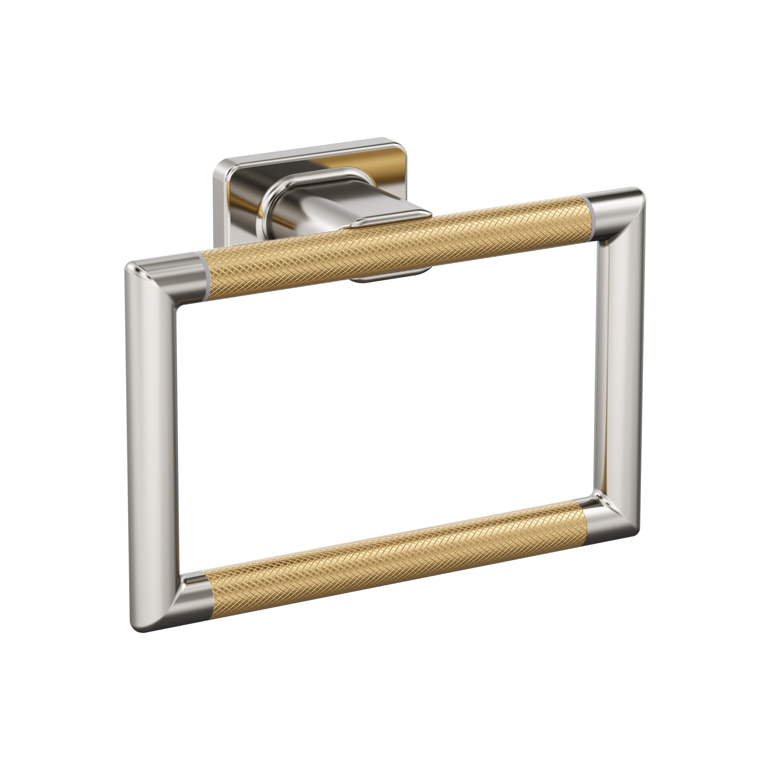 Amerock BH26612PNCZ Esquire Polished Nickel/Champagne Bronze Wall mount Single Towel Ring