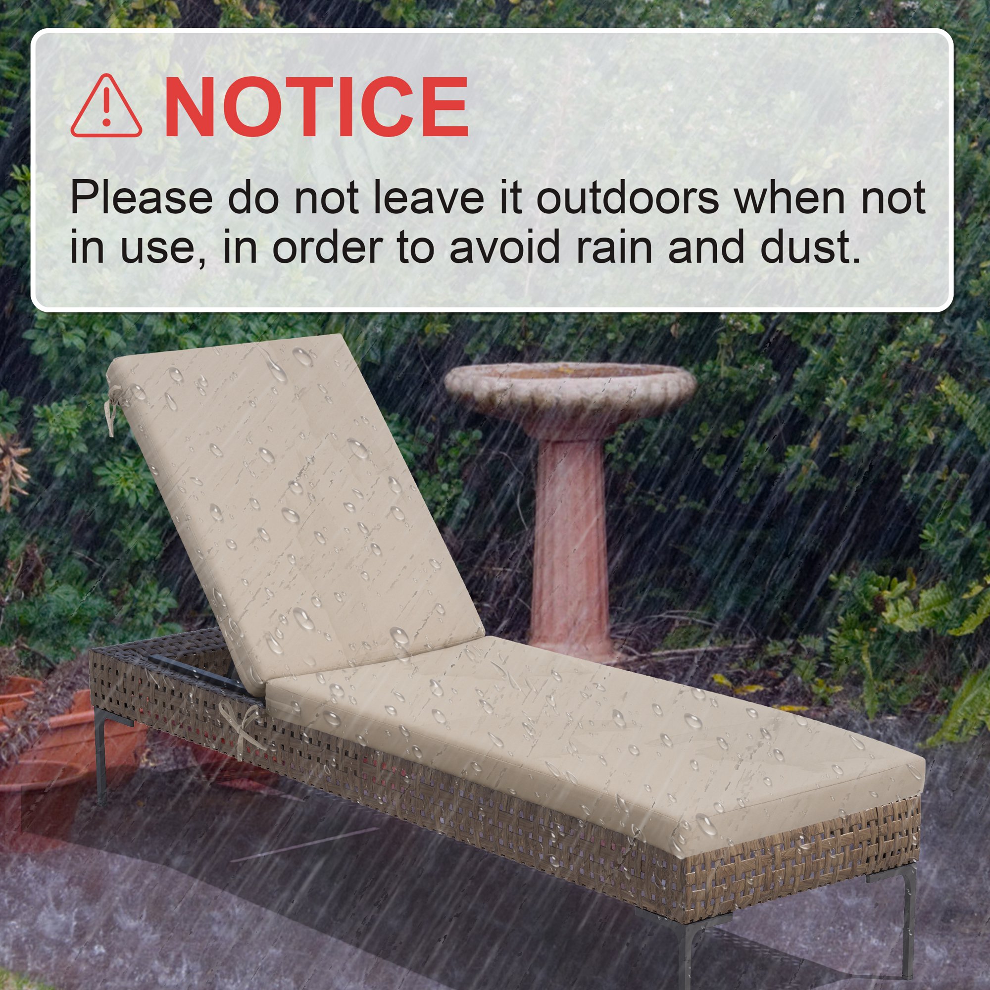 CloudFly CL-CU001BEI80-2 Patio-Furniture-Cushions - View #6