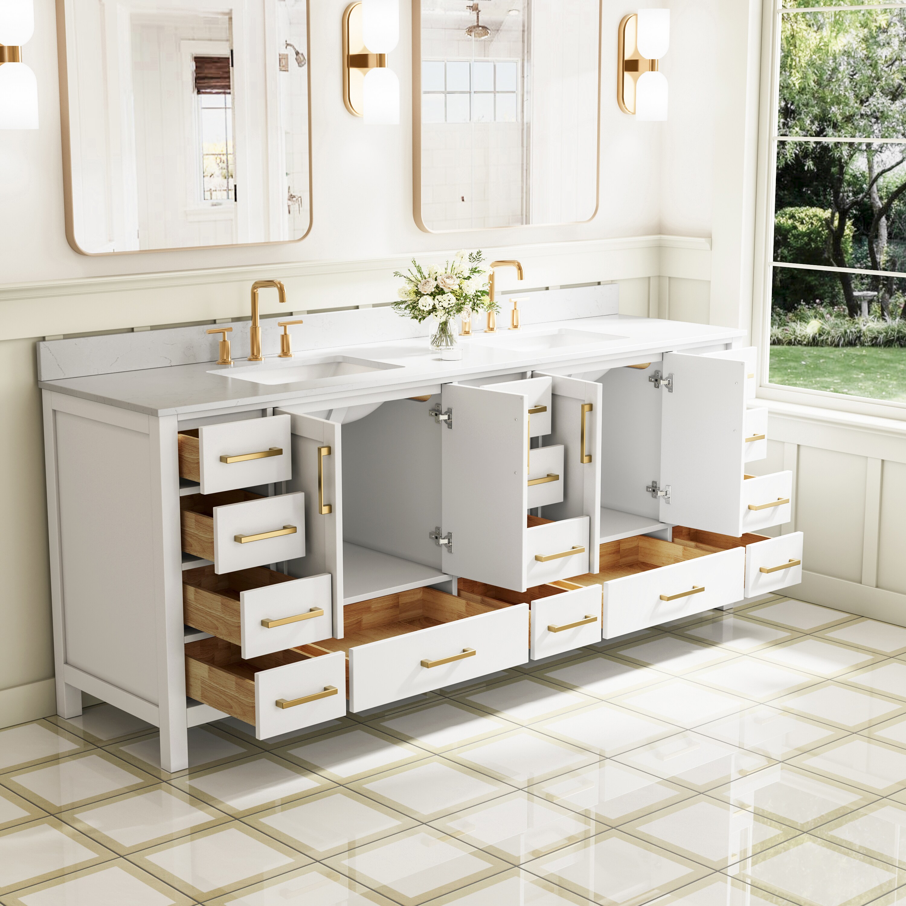 WELLFOR VEX-60TGY Bath-Vanity-Combo - View #9