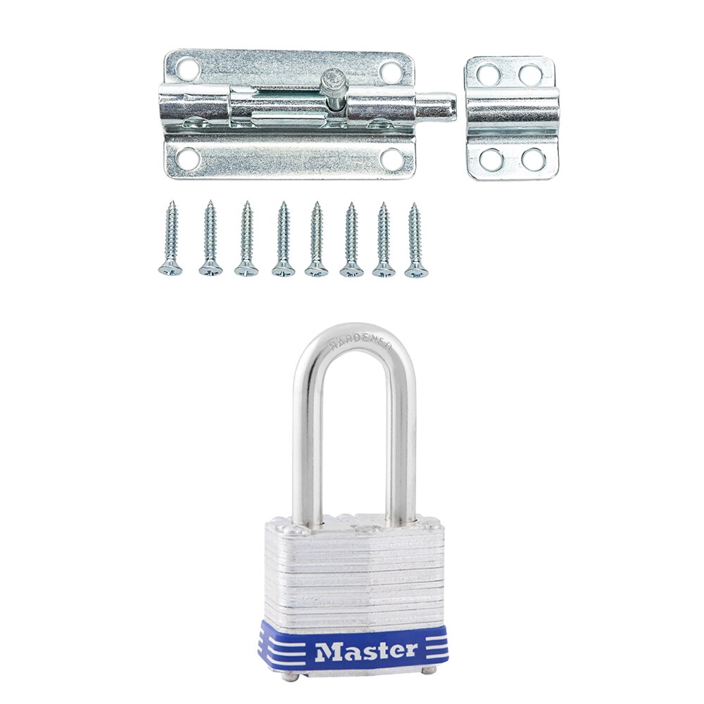 Master Lock Lock with Key, 1-9/16 in. Wide, 1-1/2 in. Shackle 141DLFHC -  The Home Depot