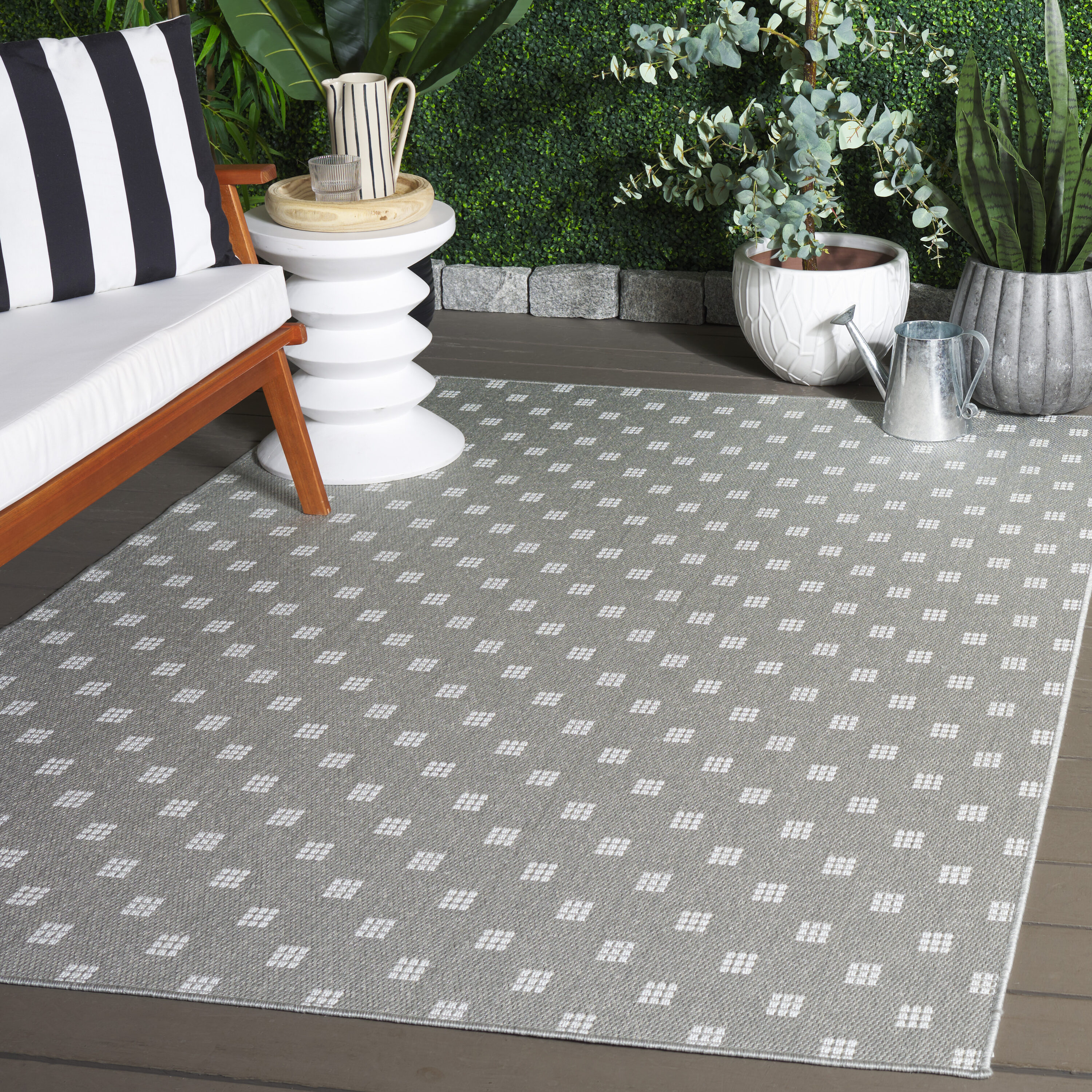Terrace 806F Grey/Ivory 5 x 8 Rectangular Area rug