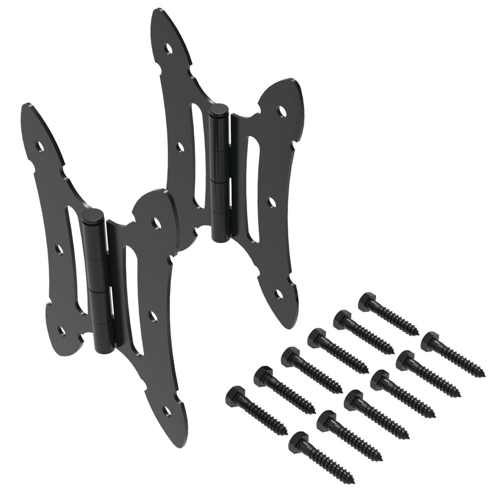 Black Steel Decorative Butterfly Hinge for Wood Gates