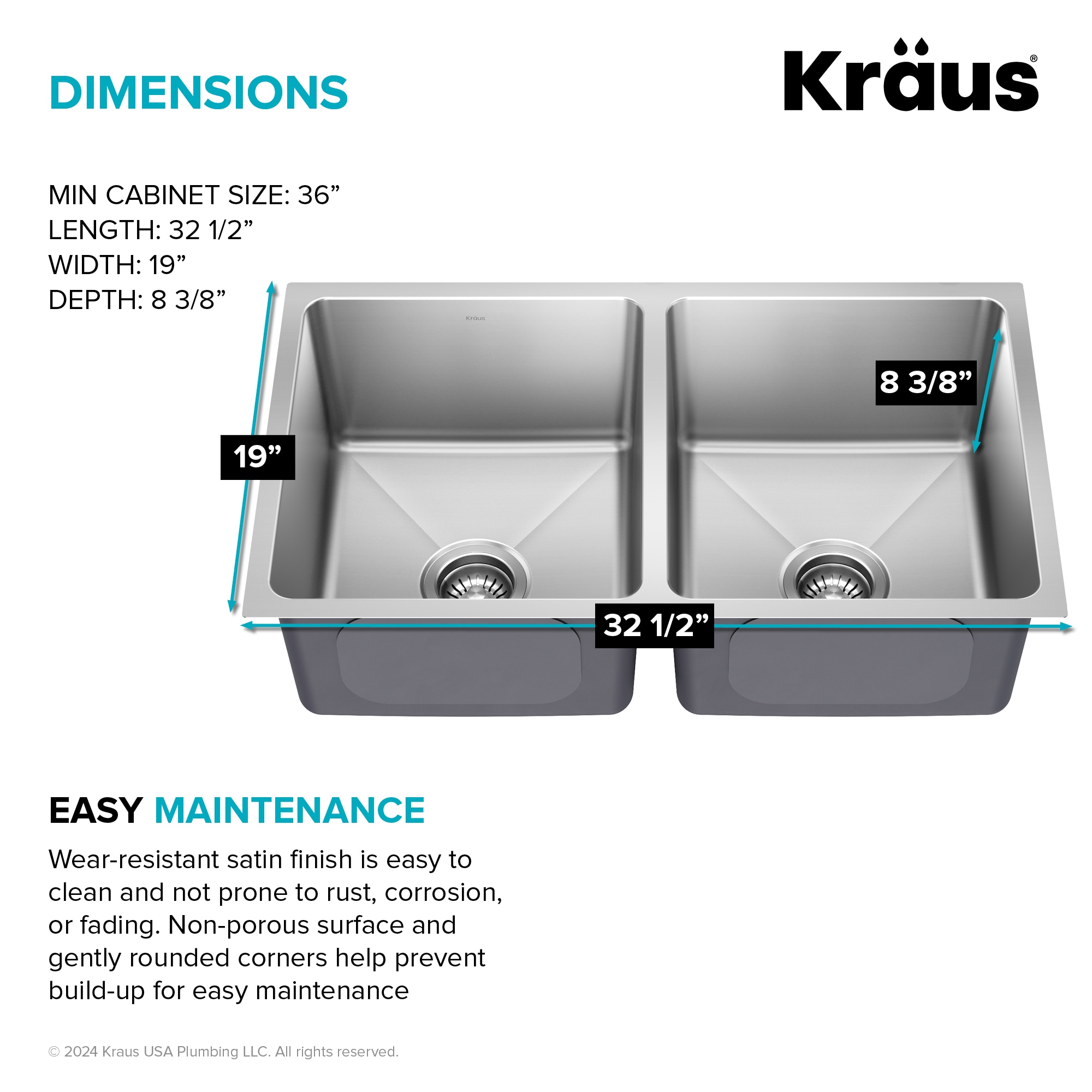 Kraus KHU632-33 Kitchen-Sinks - View #6