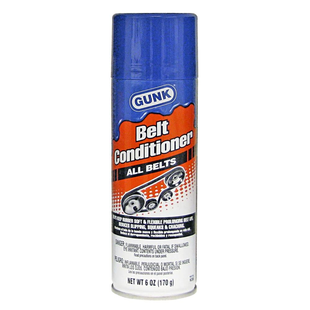 GUNK Belt Conditioner Spray - 6 oz Aerosol, Conditions & Improves Grip for  Serpentine, V-Belts & Flat Belts