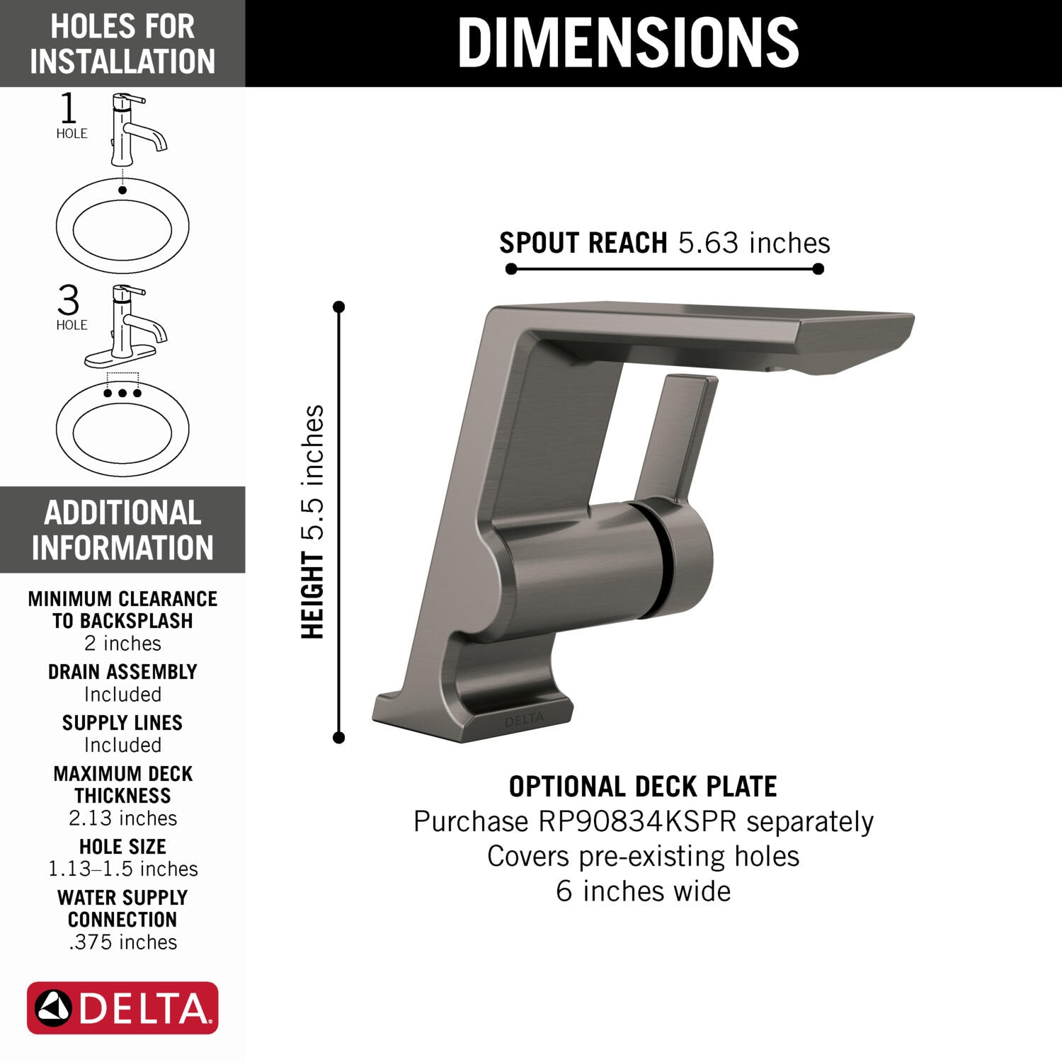 Delta 599-KS-PR-MPU-DST Lavatory-Faucets - View #2