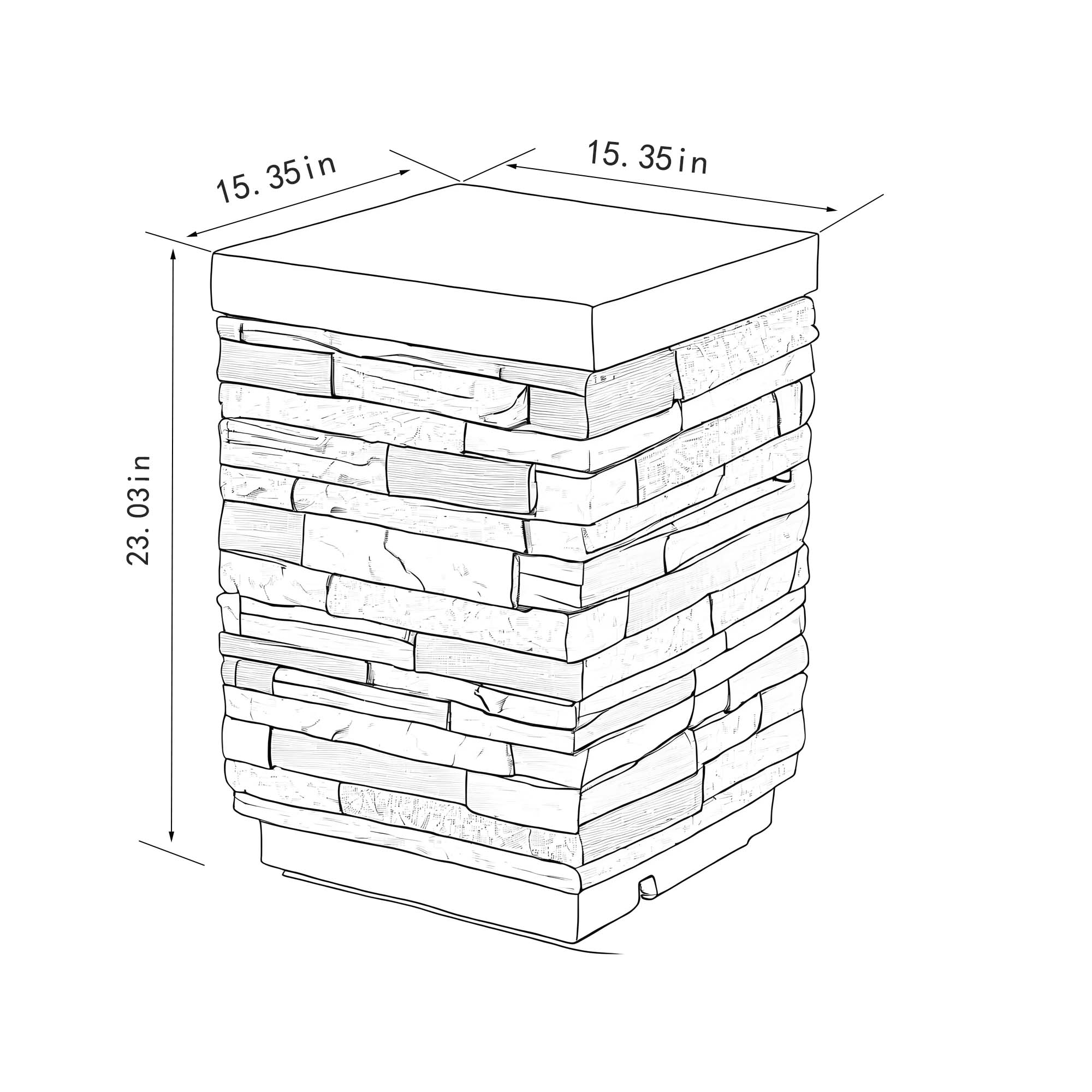 LOVMOR SF-WO-W853P232785 Outdoor-Gas-Firepits - View #6
