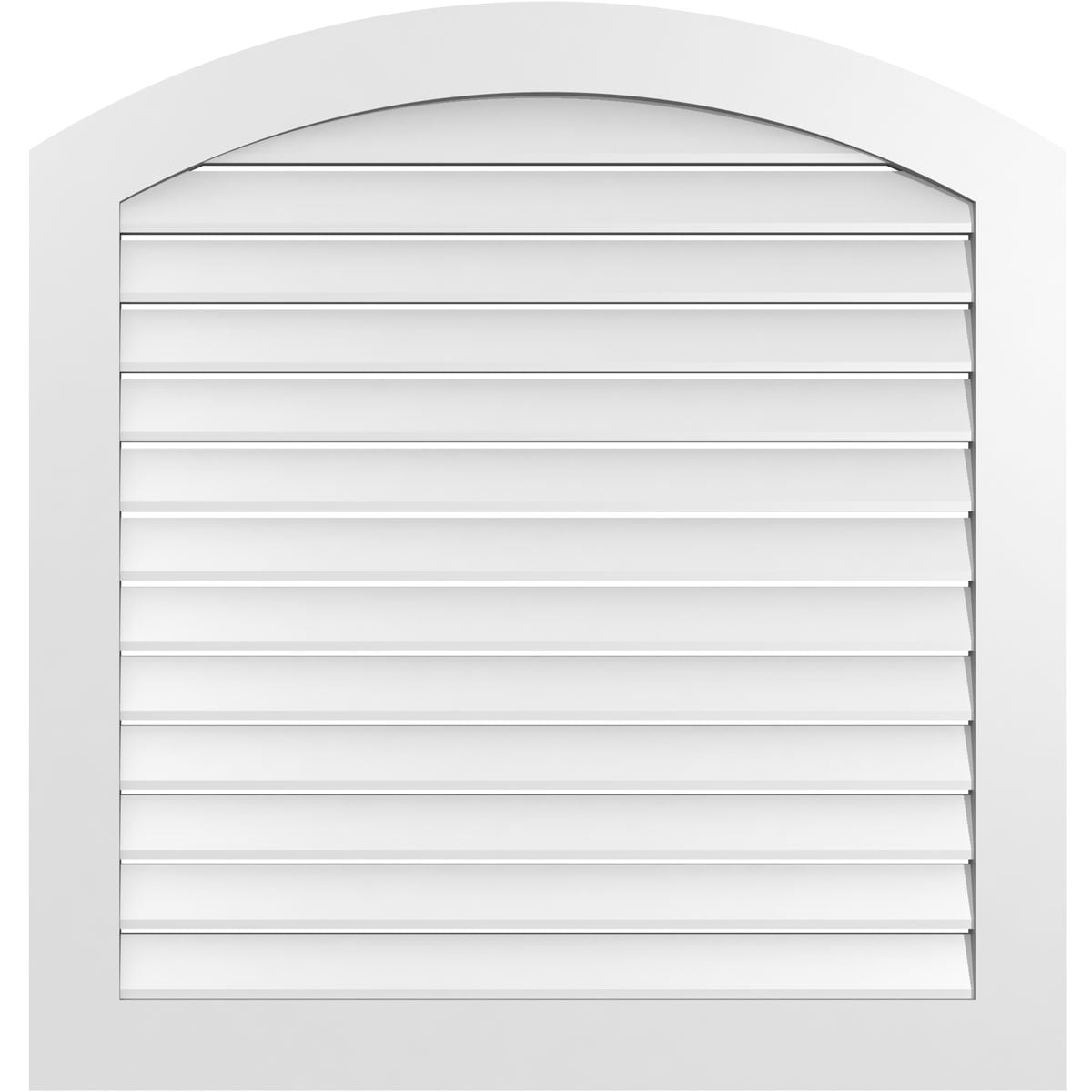 Ekena Millwork GVPAR40X4201SF 40-Inches x 42-Inches Off-white Round top PVC Gable Louver Vent