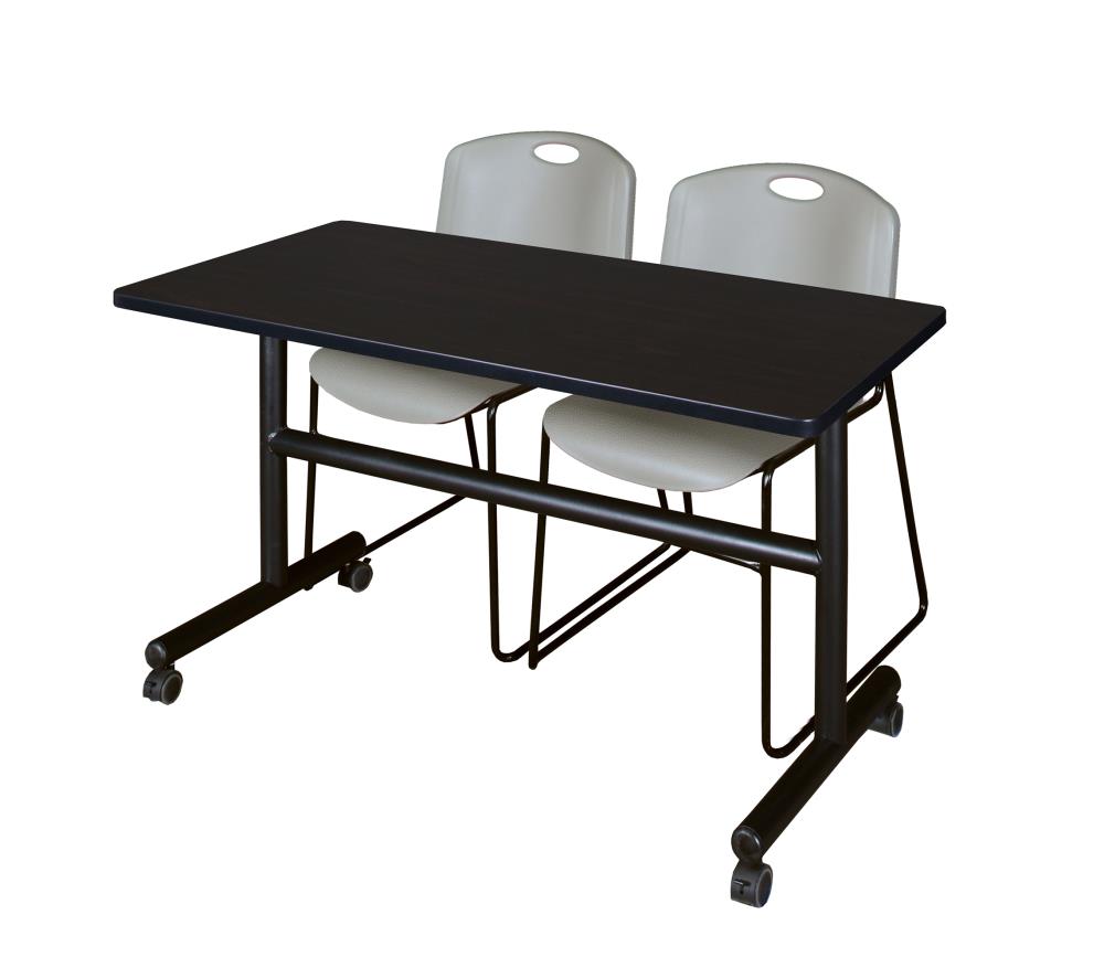 Regency MKFT6030MW44GY Training Brown 4-Person Training Table (60-in W x 29-in H)