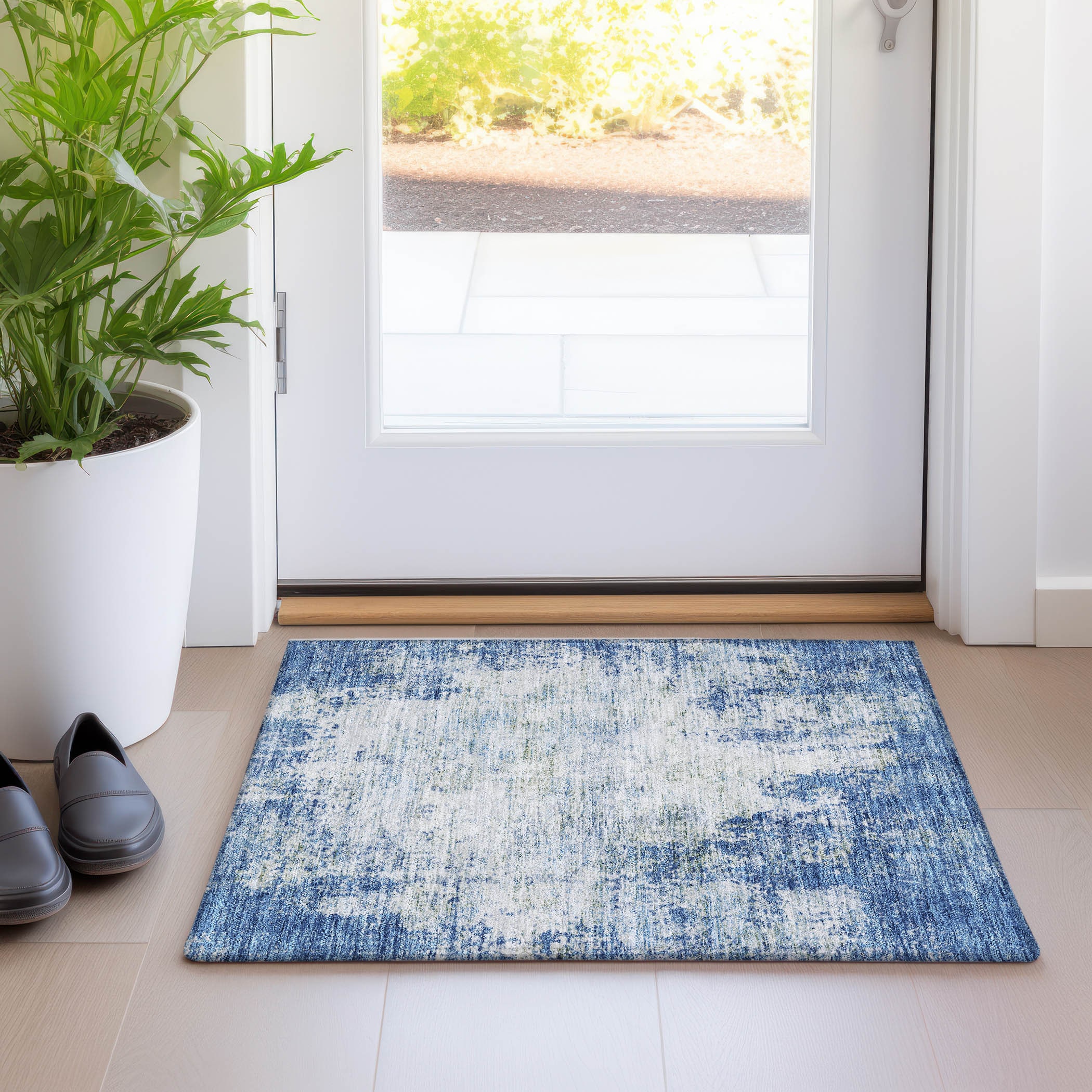 Addison Rugs ACN940DN20X30 Chantille ACN940DN 1 x 2 (ft) Loomed Denim Rectangular Indoor/Outdoor Machine washable Pet Friendly Area rug