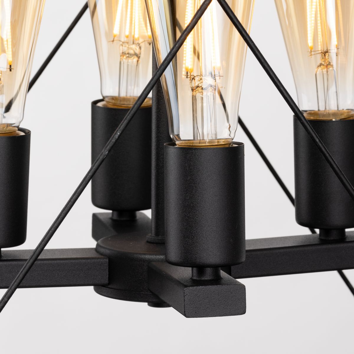 Briarwood Textured Black 4-Light Farmhouse Chandelier