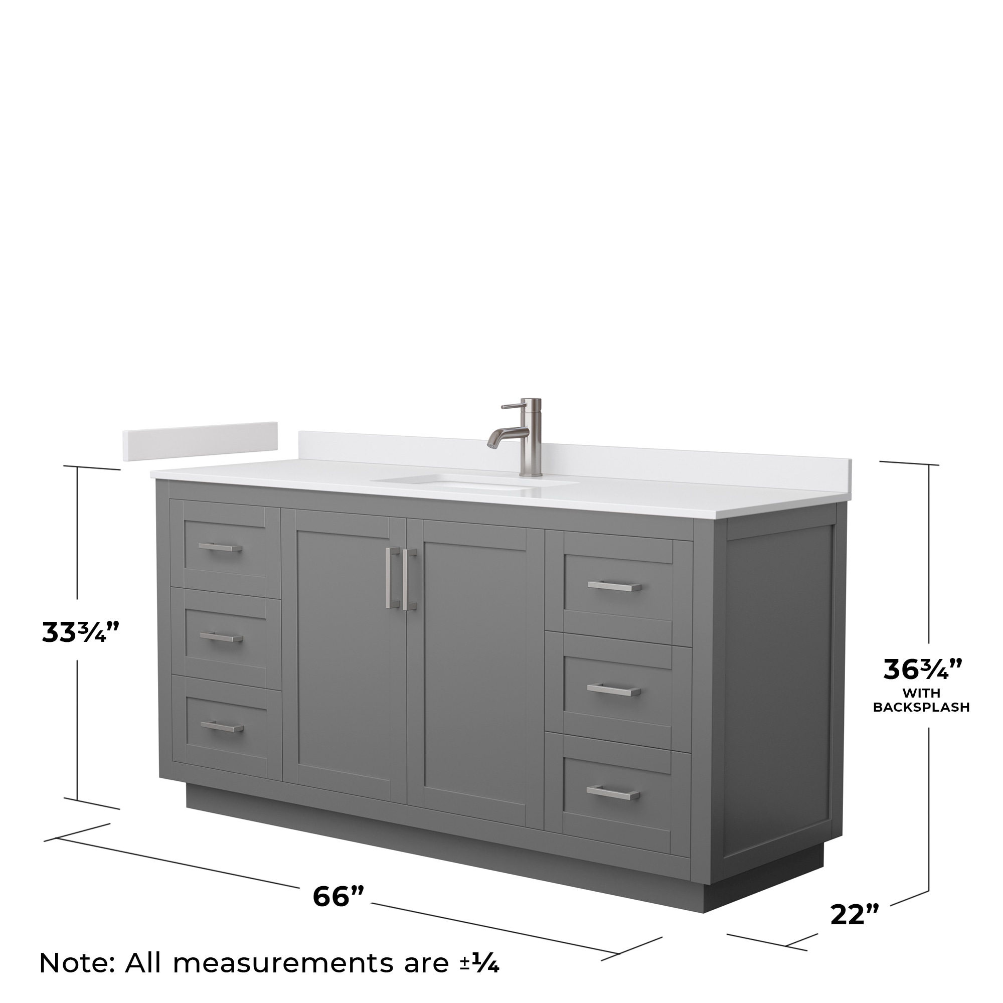 Wyndham Collection WCF292966SKGWCUNSM58 Bath-Vanity-Combo - View #6