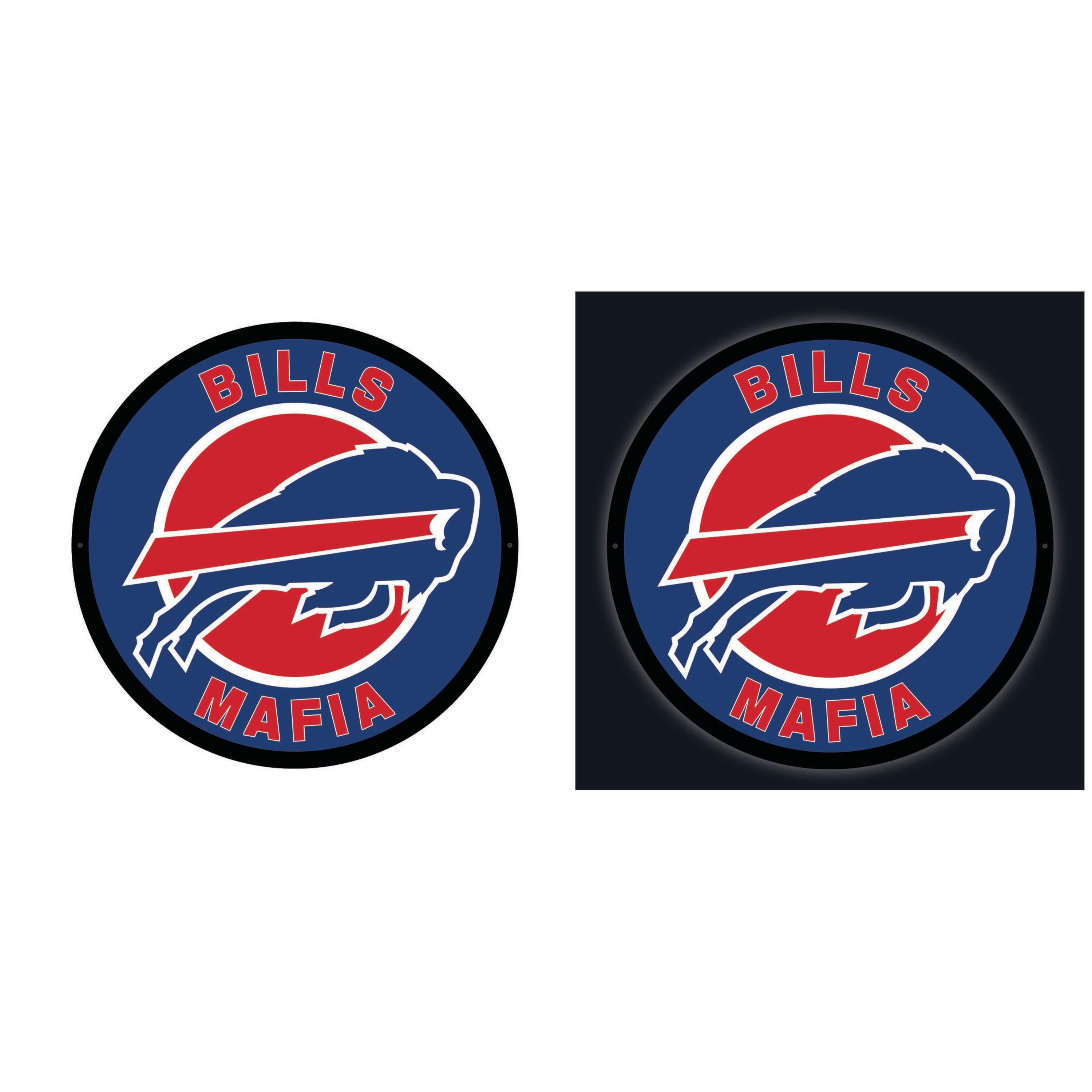 Evergreen 8LED3803RDB Buffalo Bills 23-Inches W x 23-Inches H Acrylic Sports Wall Phrases Wall accent