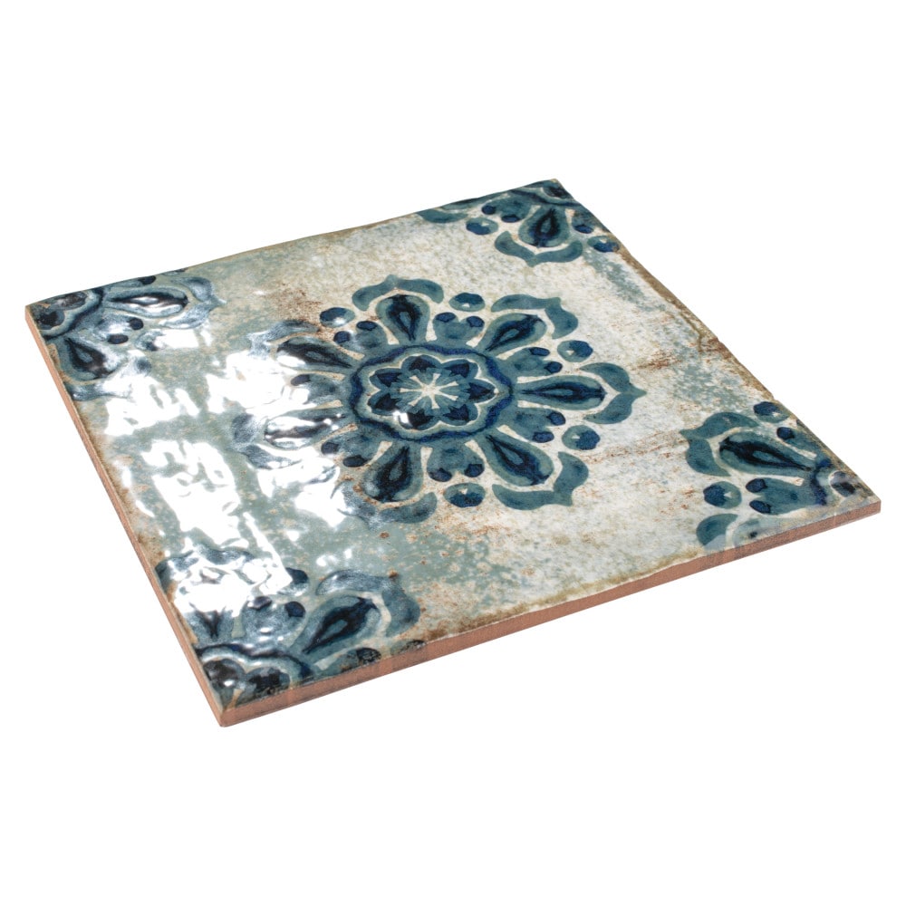 Affinity Tile Livorno Decor Vechio 8-in x 8-in Glossy Ceramic Patterned ...