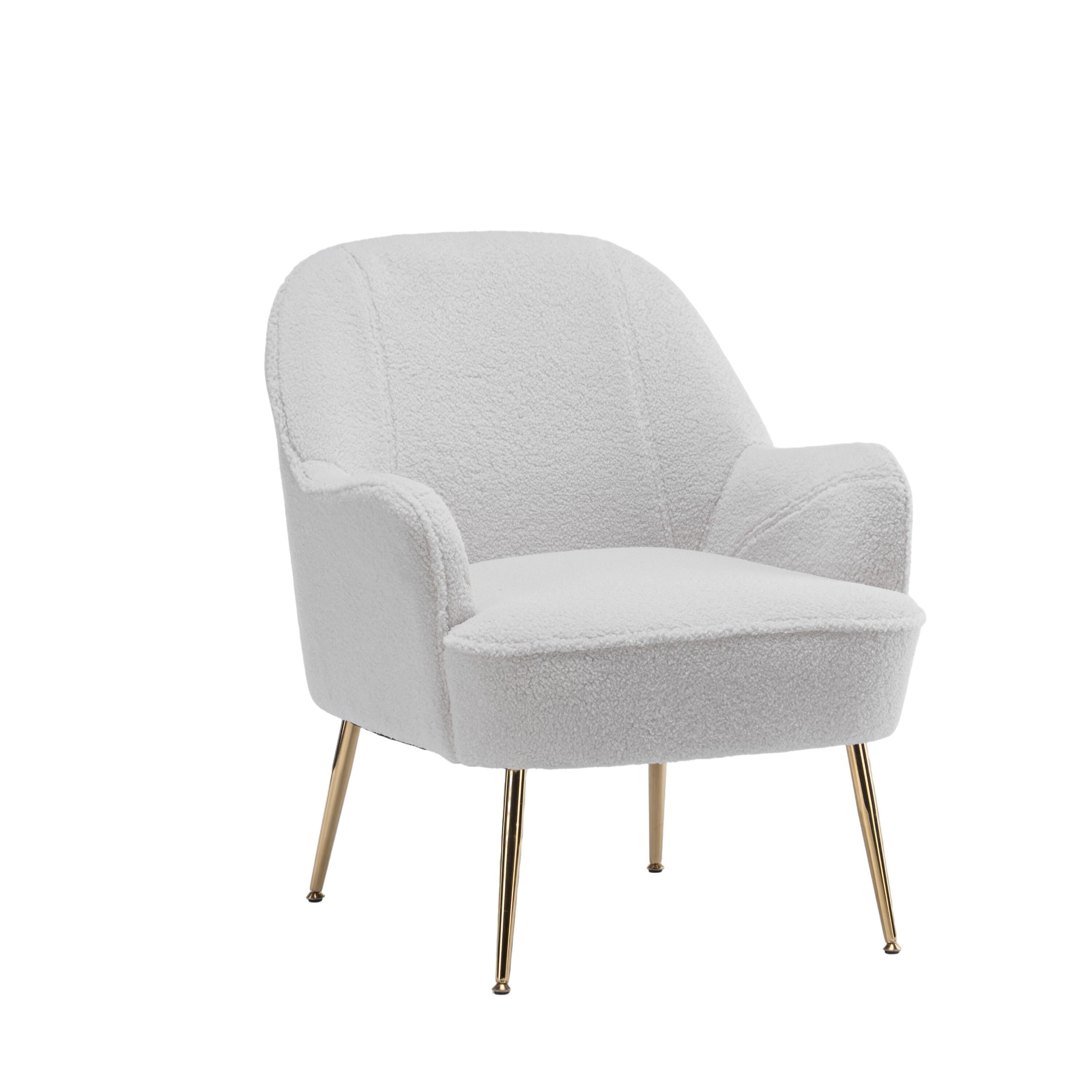 Ivory and gold accent chair hot sale