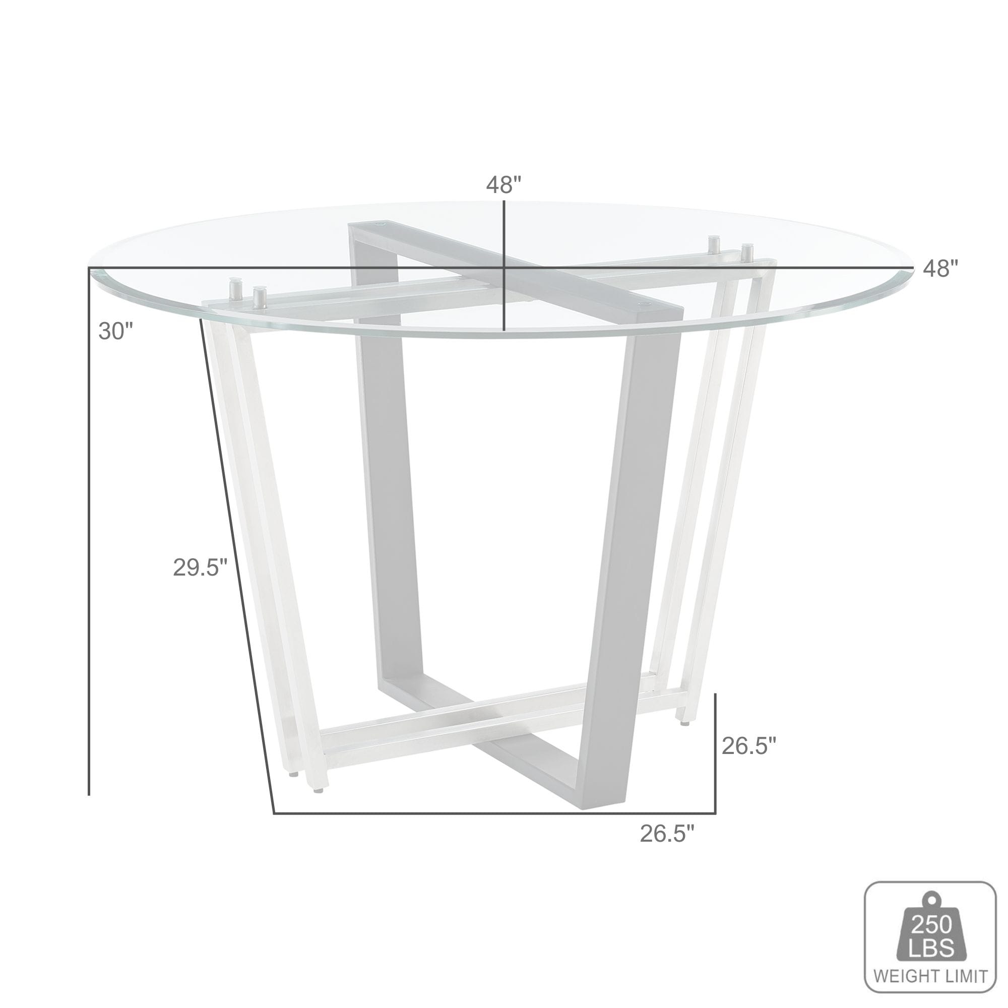 Armen Living LCDEDIBGLBLK Dining-Tables - View #9