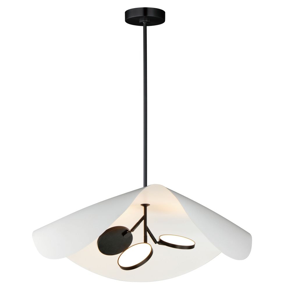ET2 Carmen 3 - Light Black Contemporary / Modern - LED Aluminum And Steel Pendant Light