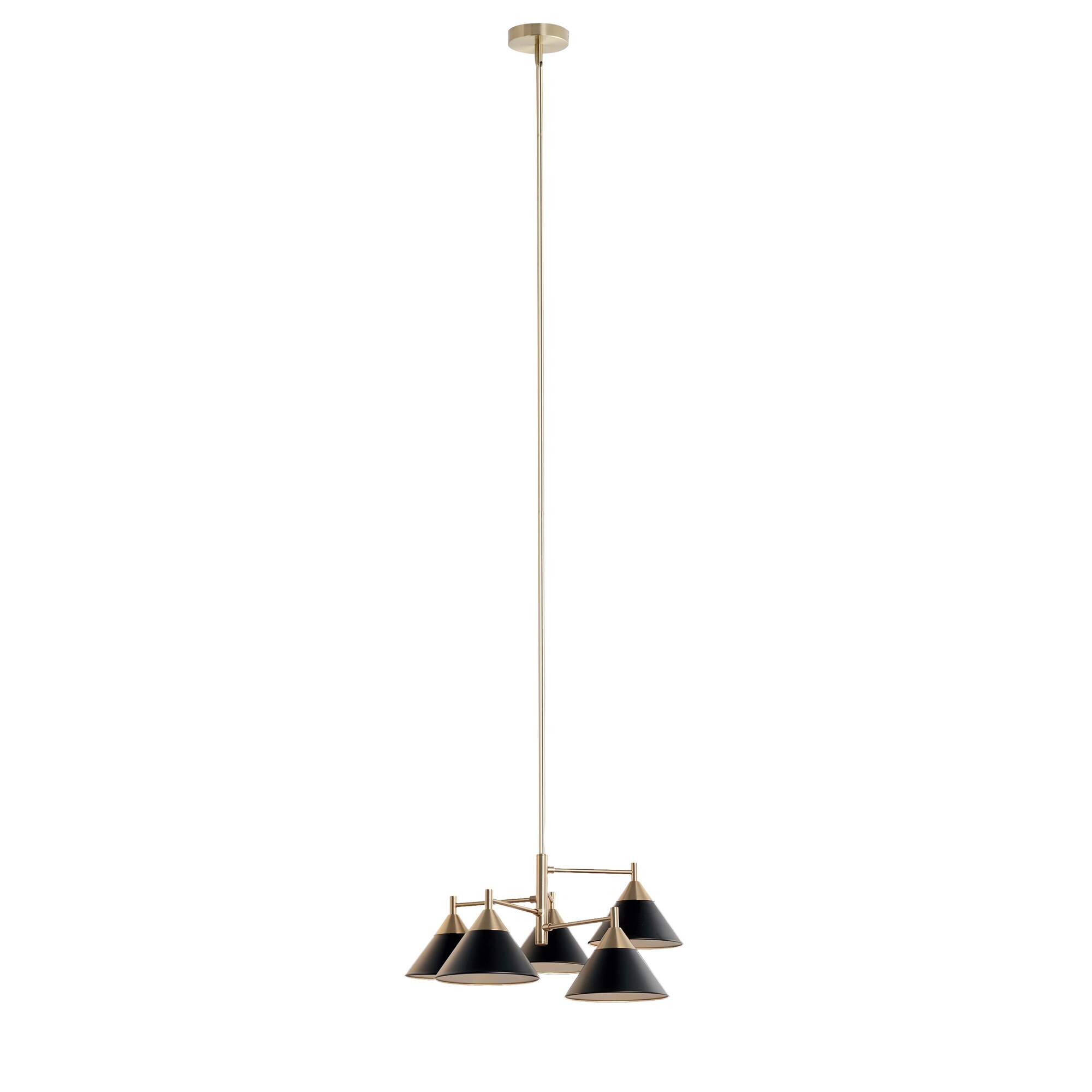 Scott Living Alton 5-Light Matte Black/Soft Gold Modern/Contemporary ...